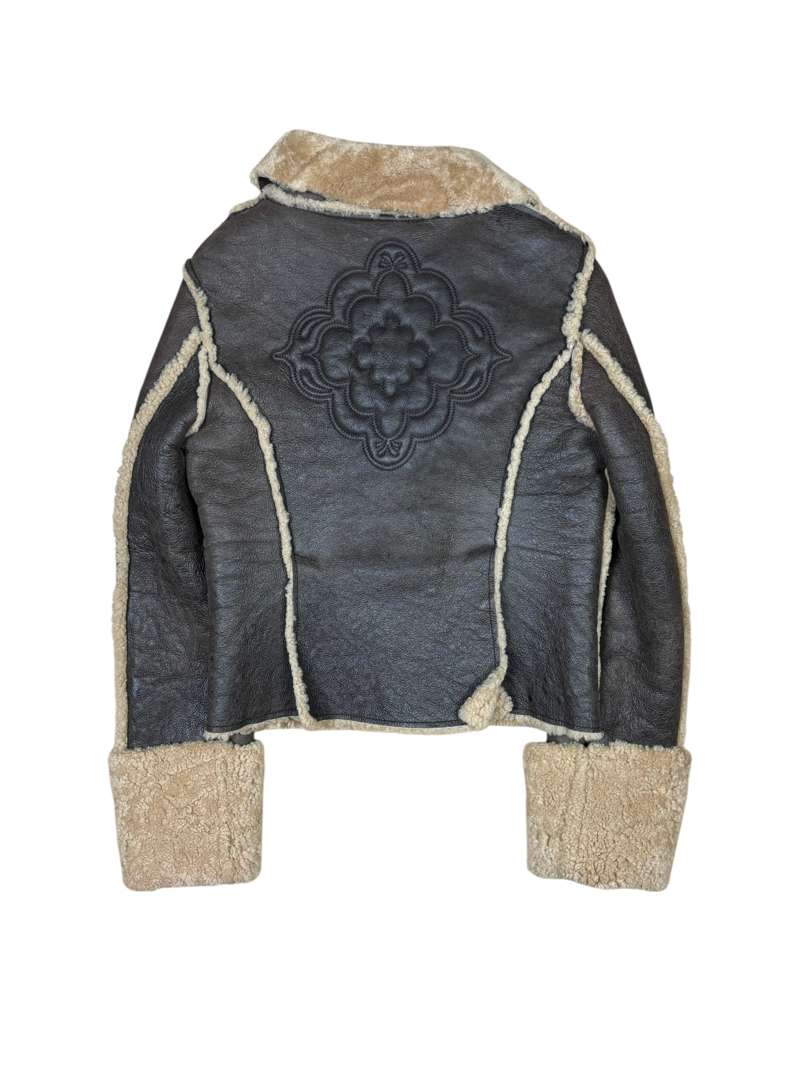 2000s Diesel Shearling Leather Aviator Jacket