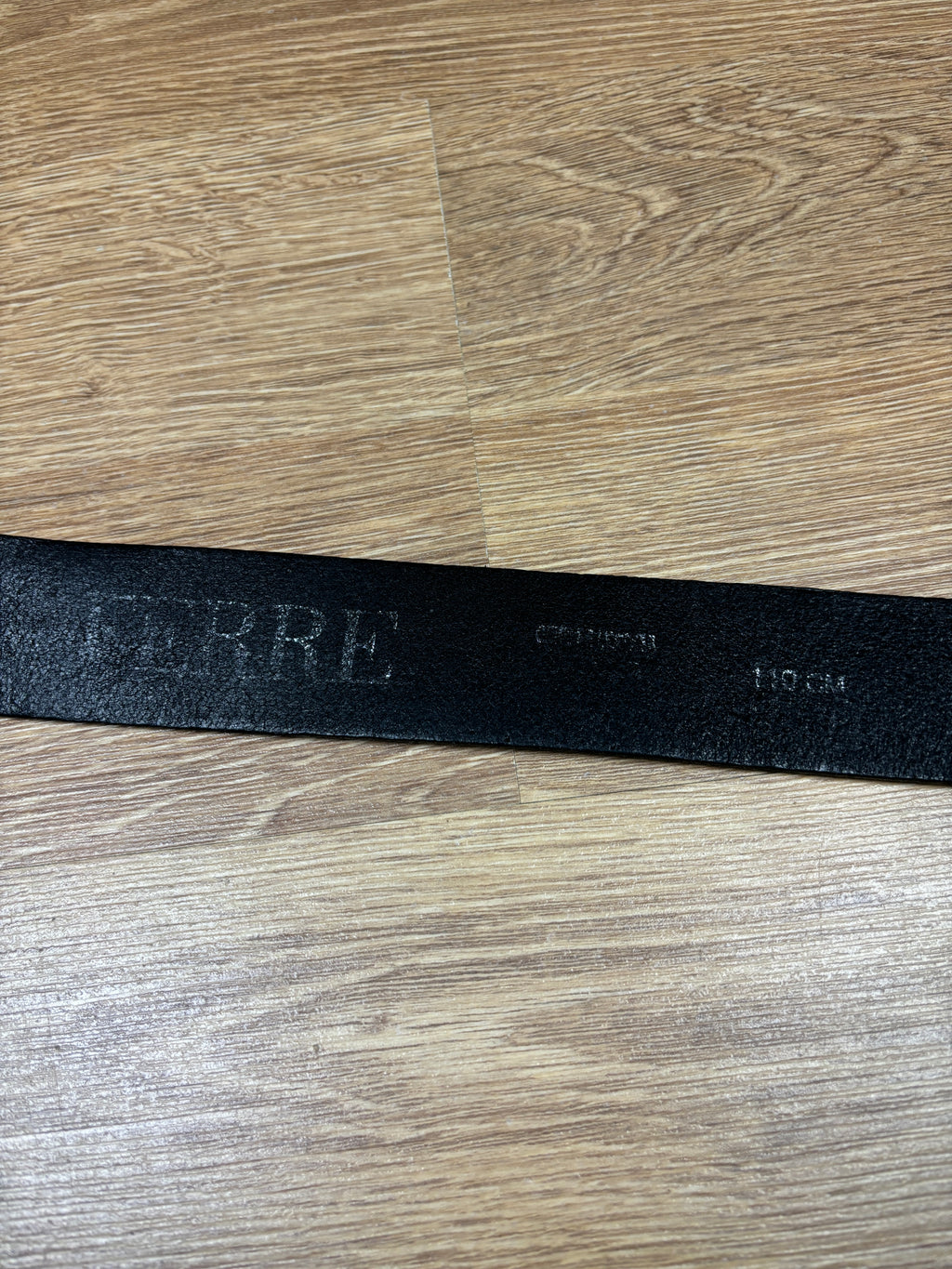 2000s Gianfranco Ferré Black Leather Monogram Buckle Belt