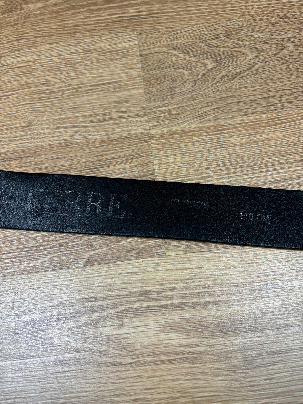 2000s Gianfranco Ferré Black Leather Monogram Buckle Belt