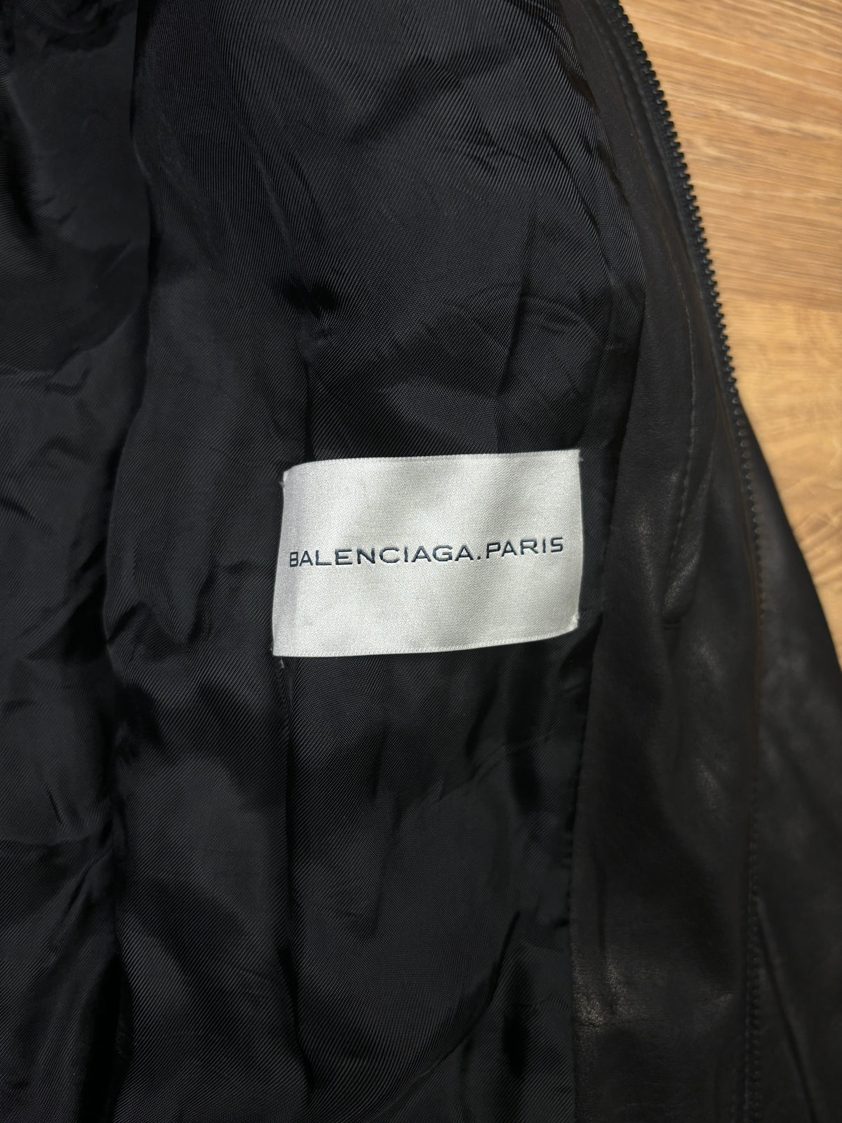 Balenciaga AW2010 Black Leather Double Zip Jacket
