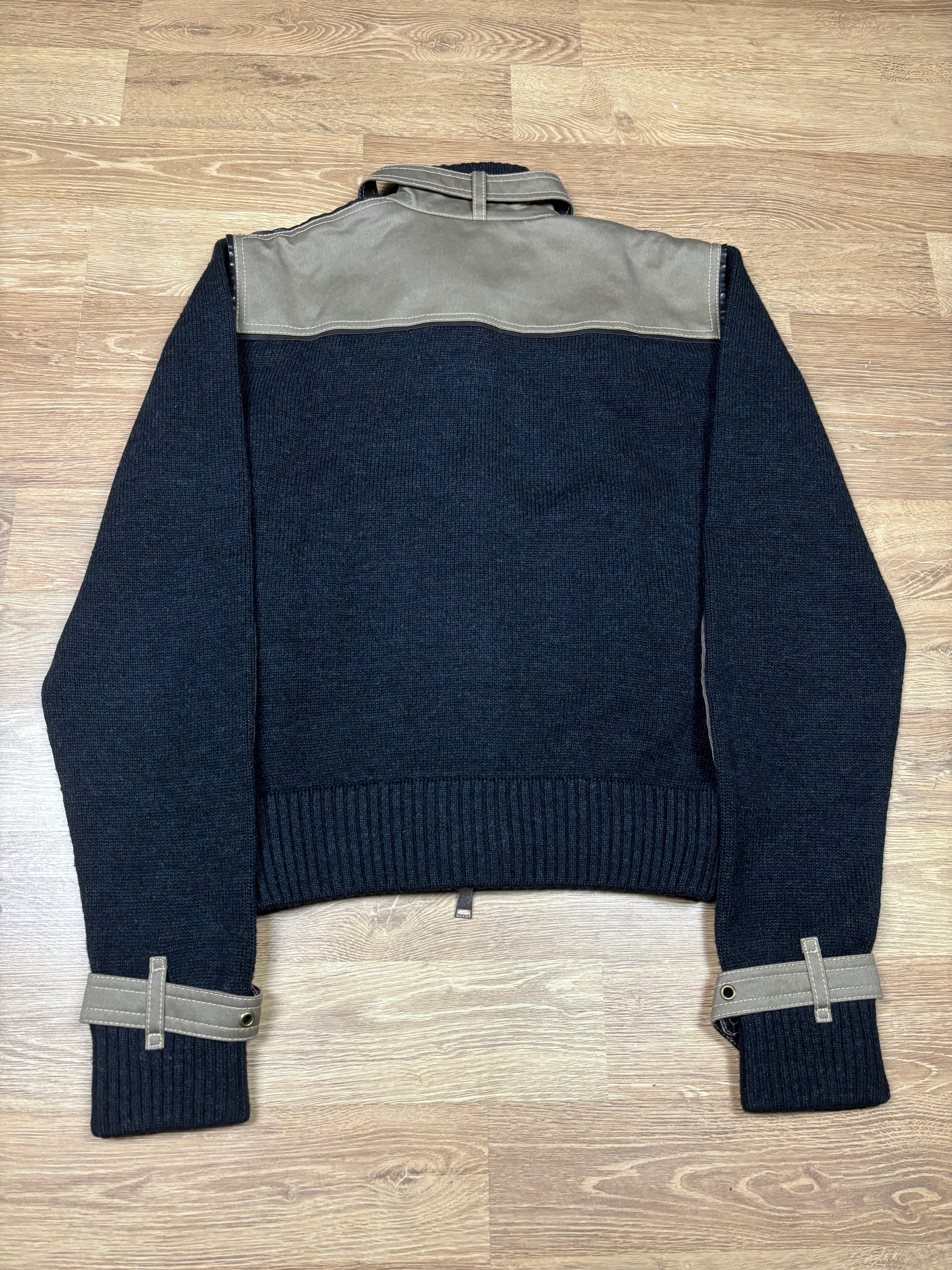 Dsquared2 AW2004 Wool Knit Paneled Zip Up