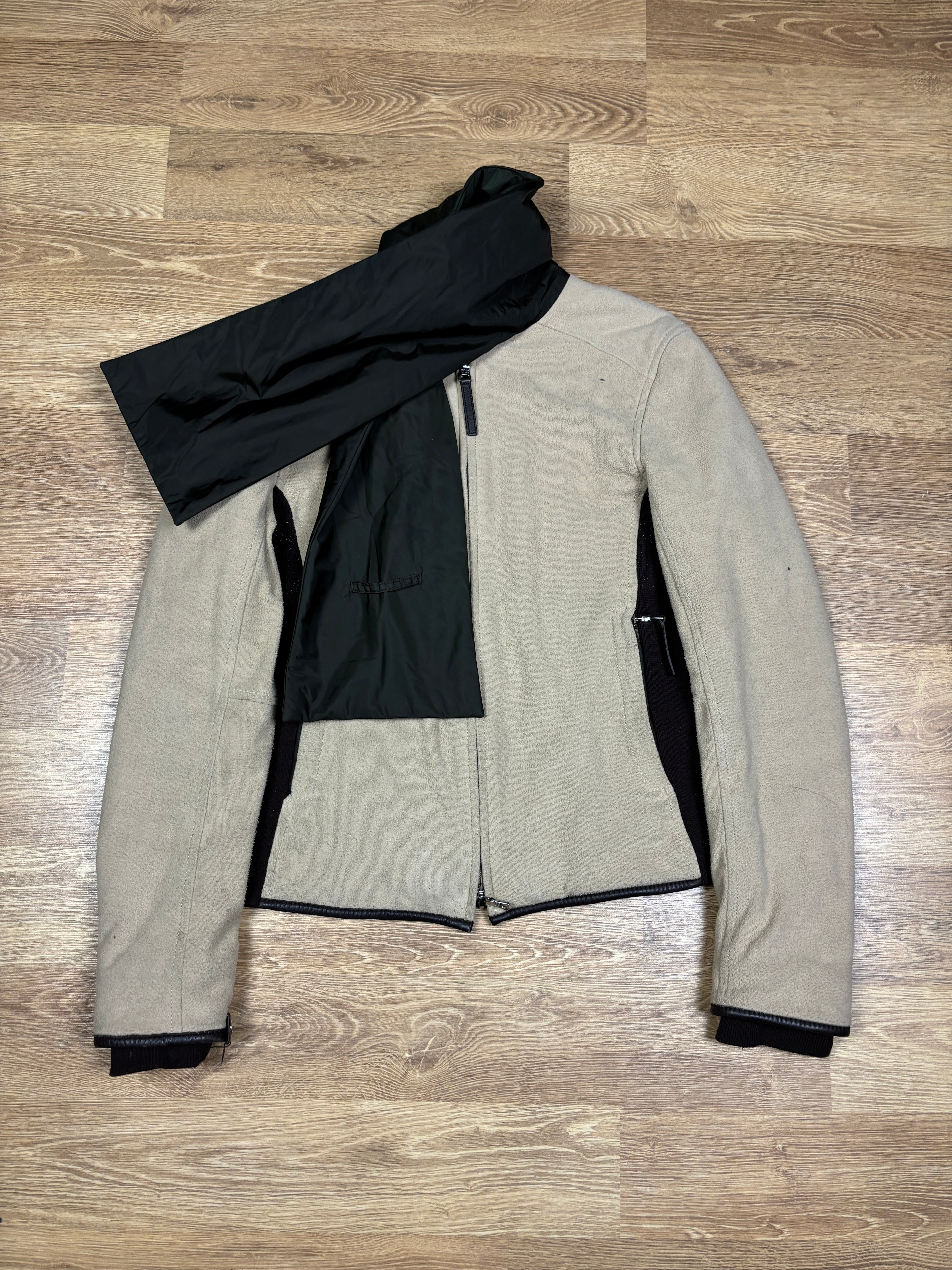 2000s Prada Fleece Scarf Jacket