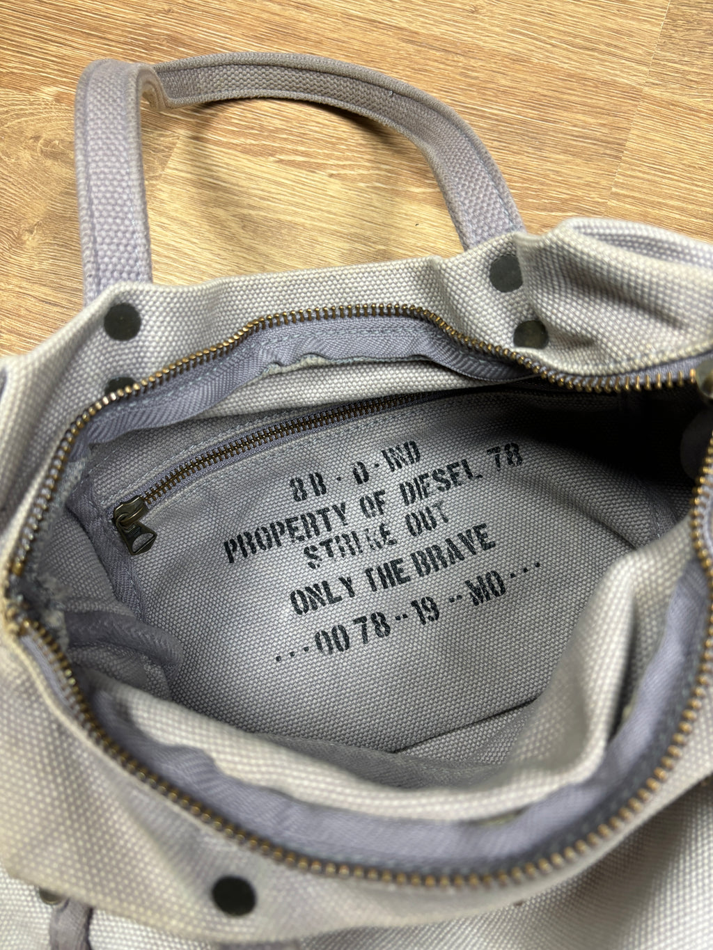 Diesel Military Canvas Utility Shoulder Bag