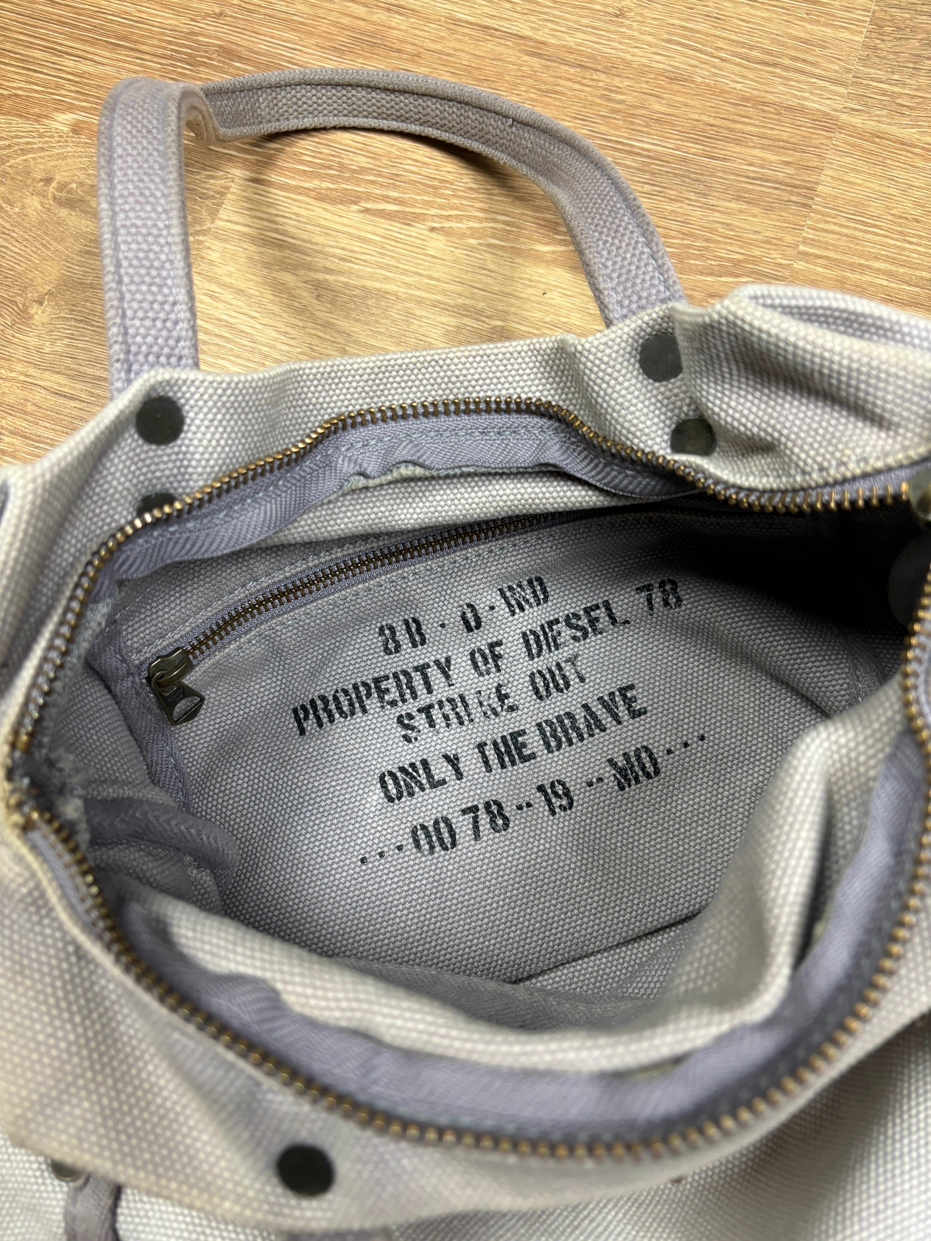 Diesel Military Canvas Utility Shoulder Bag