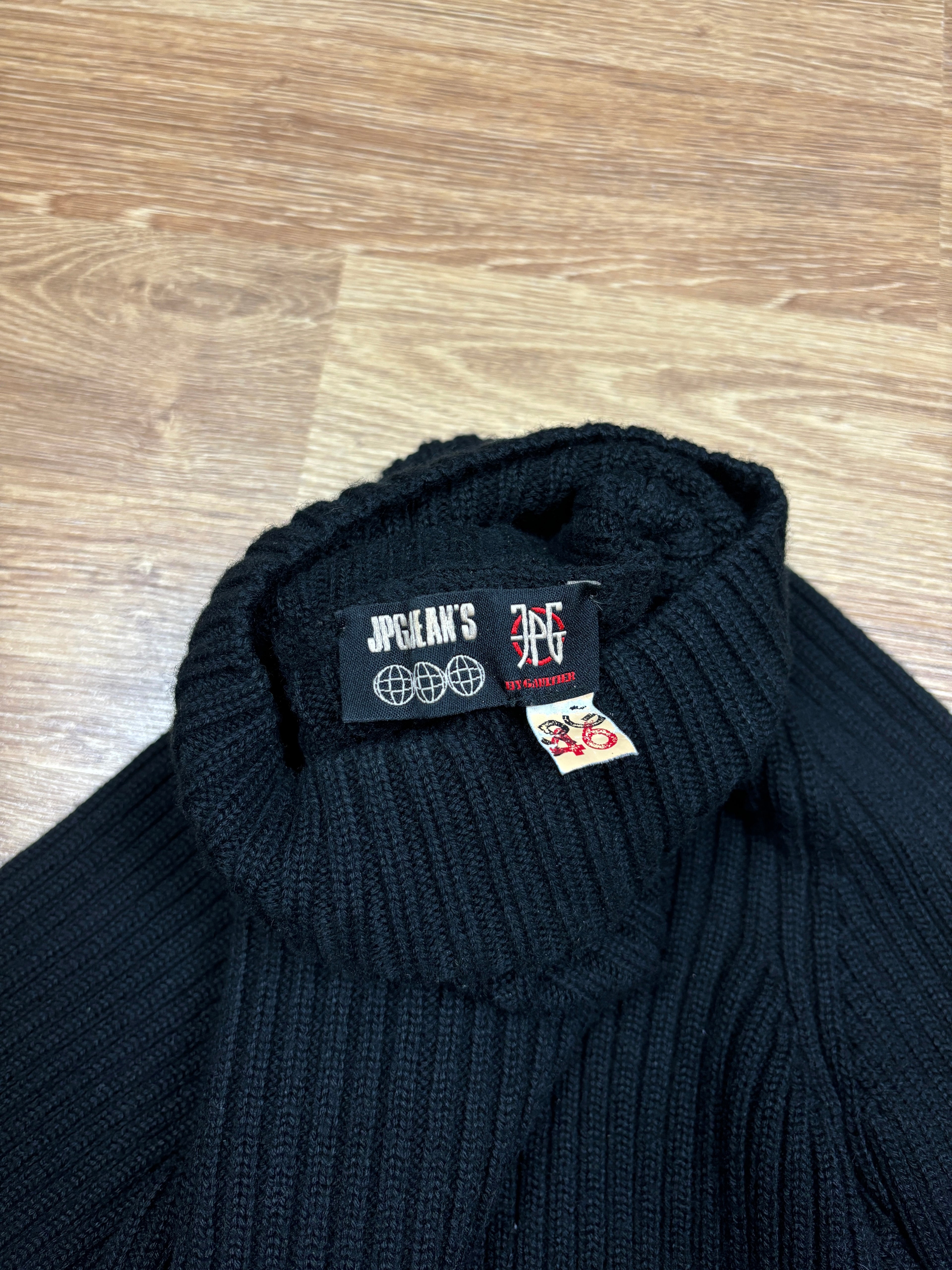 2000s Jean Paul Gaultier Cropped Ribbed Turtleneck Knit