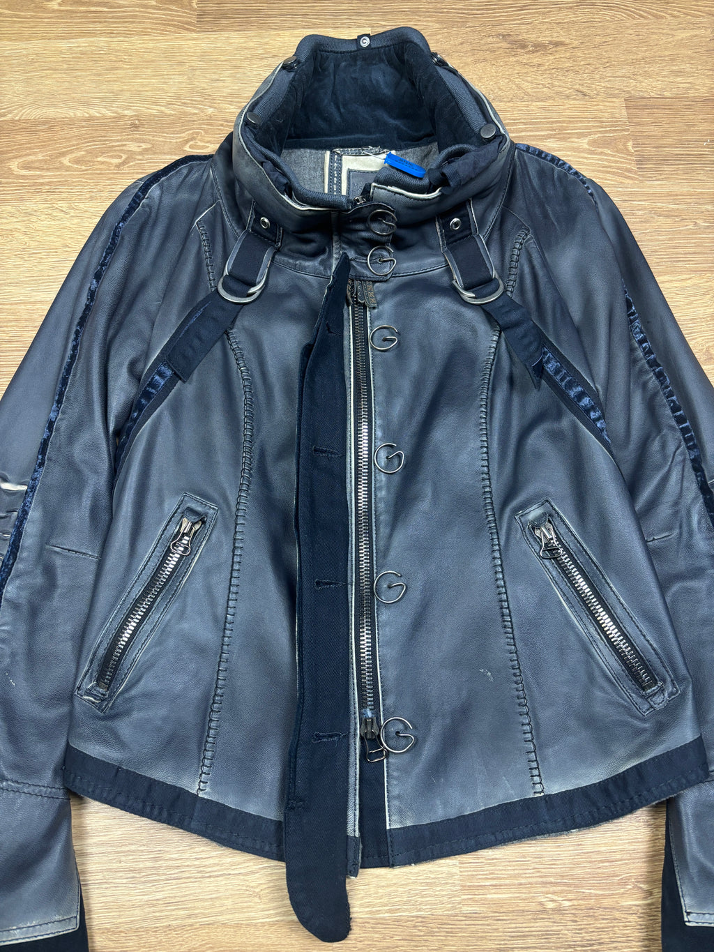 2000s Marithé + François Girbaud Lamb Leather Bondage Strap Jacket