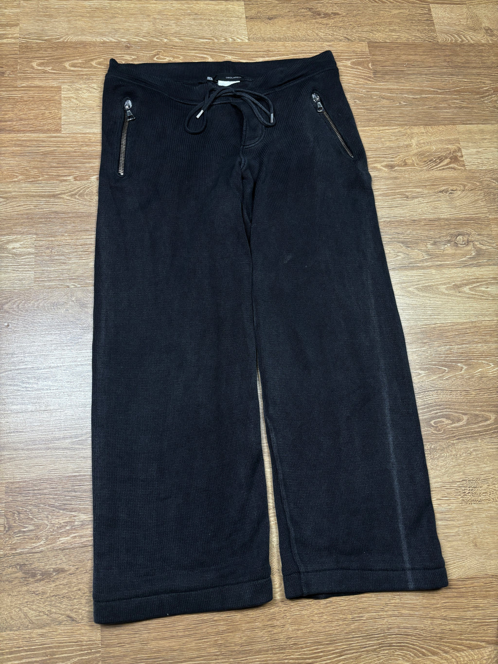 2000s Dsquared2 Wide Leg Knit Sweatpants