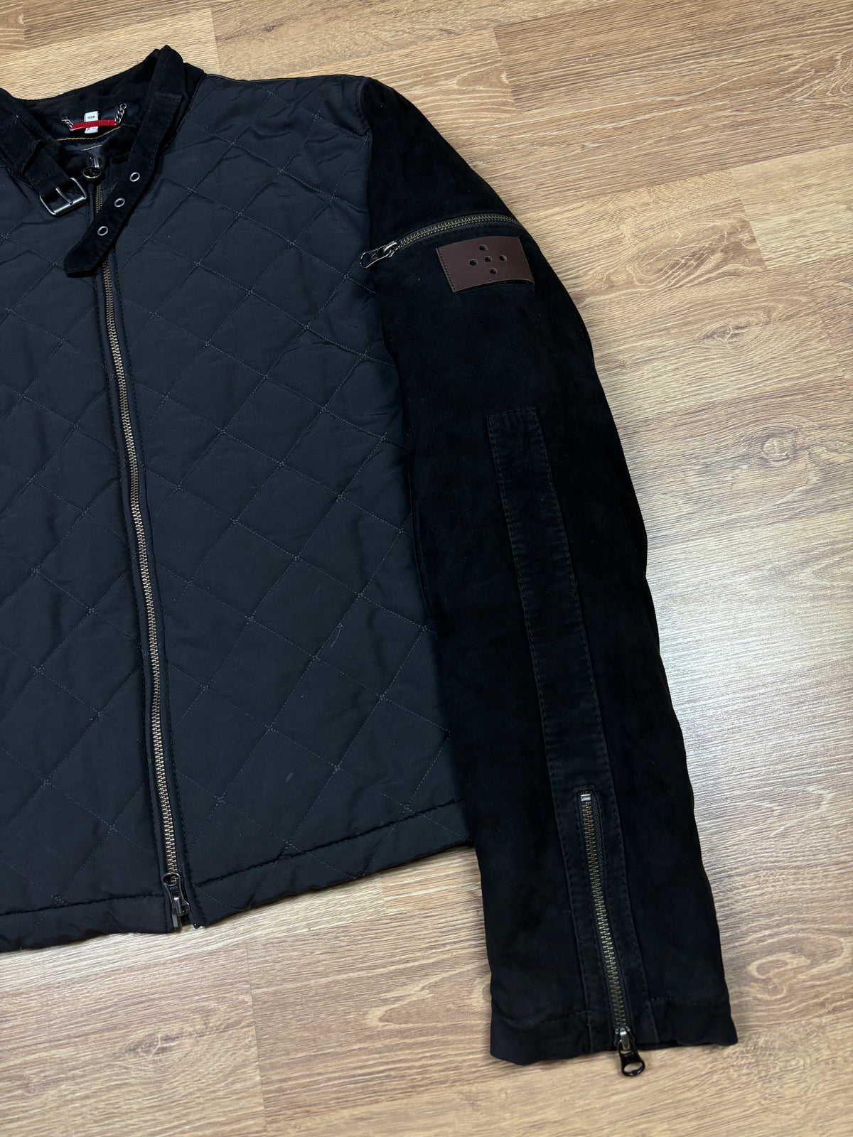 Armani Jeans AW2011 Leather Panel Biker Jacket
