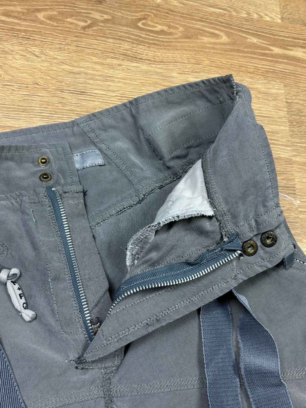2000s Marithé François Girbaud Grey Bondage Cargo Pants