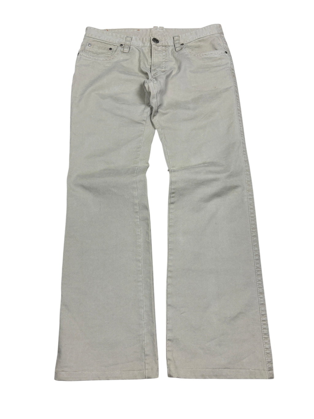 2000s Dsquared2 Twins Beige Wide Leg Pants