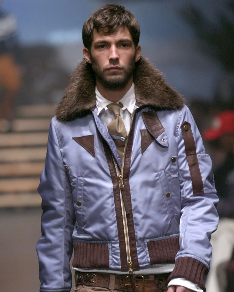 Dsquared2 AW2004 Runway Fur Collar Bomber Jacket