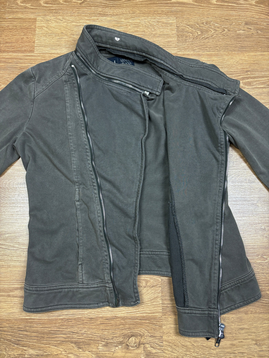 2000s Armani Jeans Asymmetrical Zip Jacket