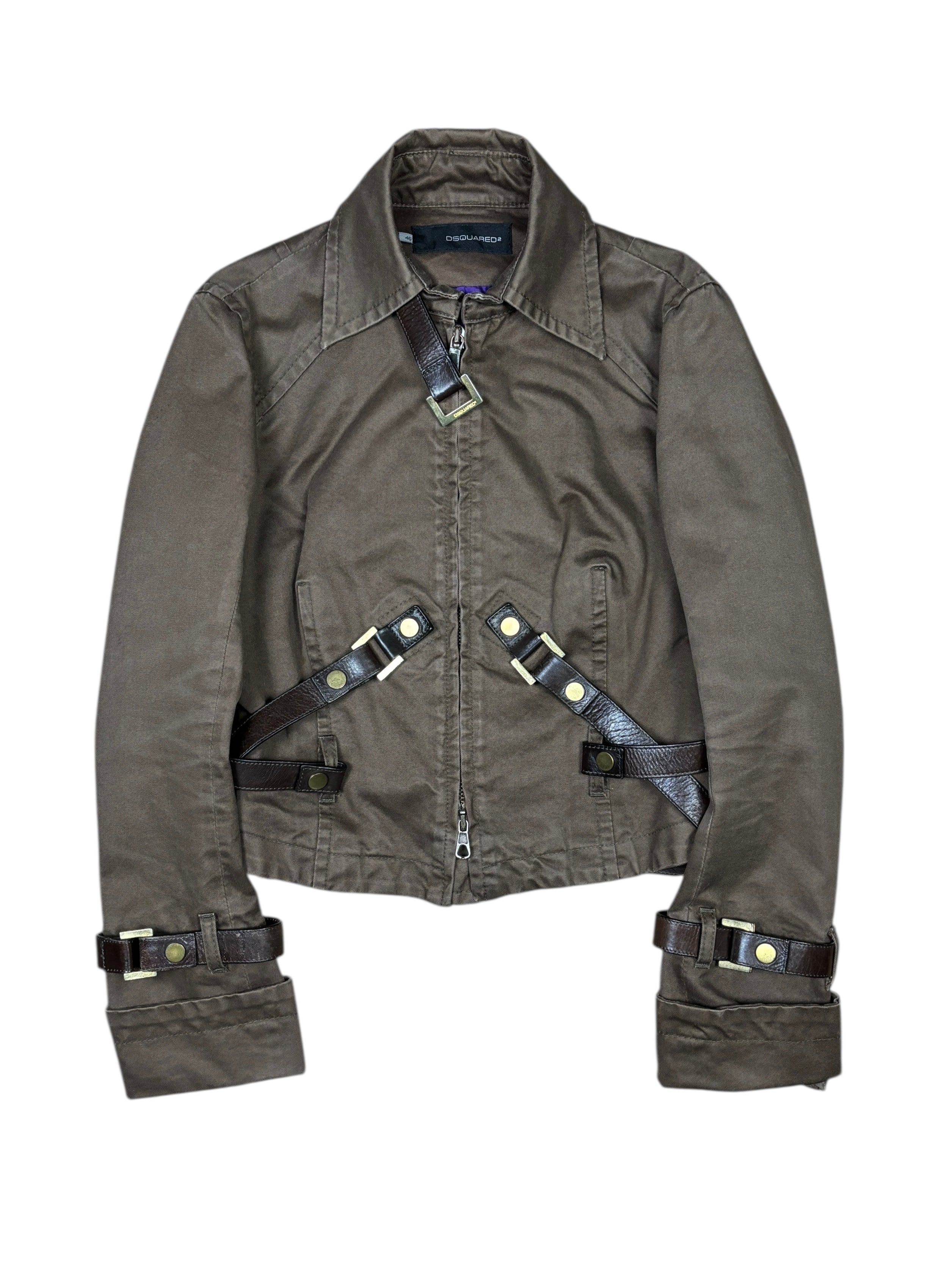 Dsquared2 AW2003 Leather Harness Bondage Jacket