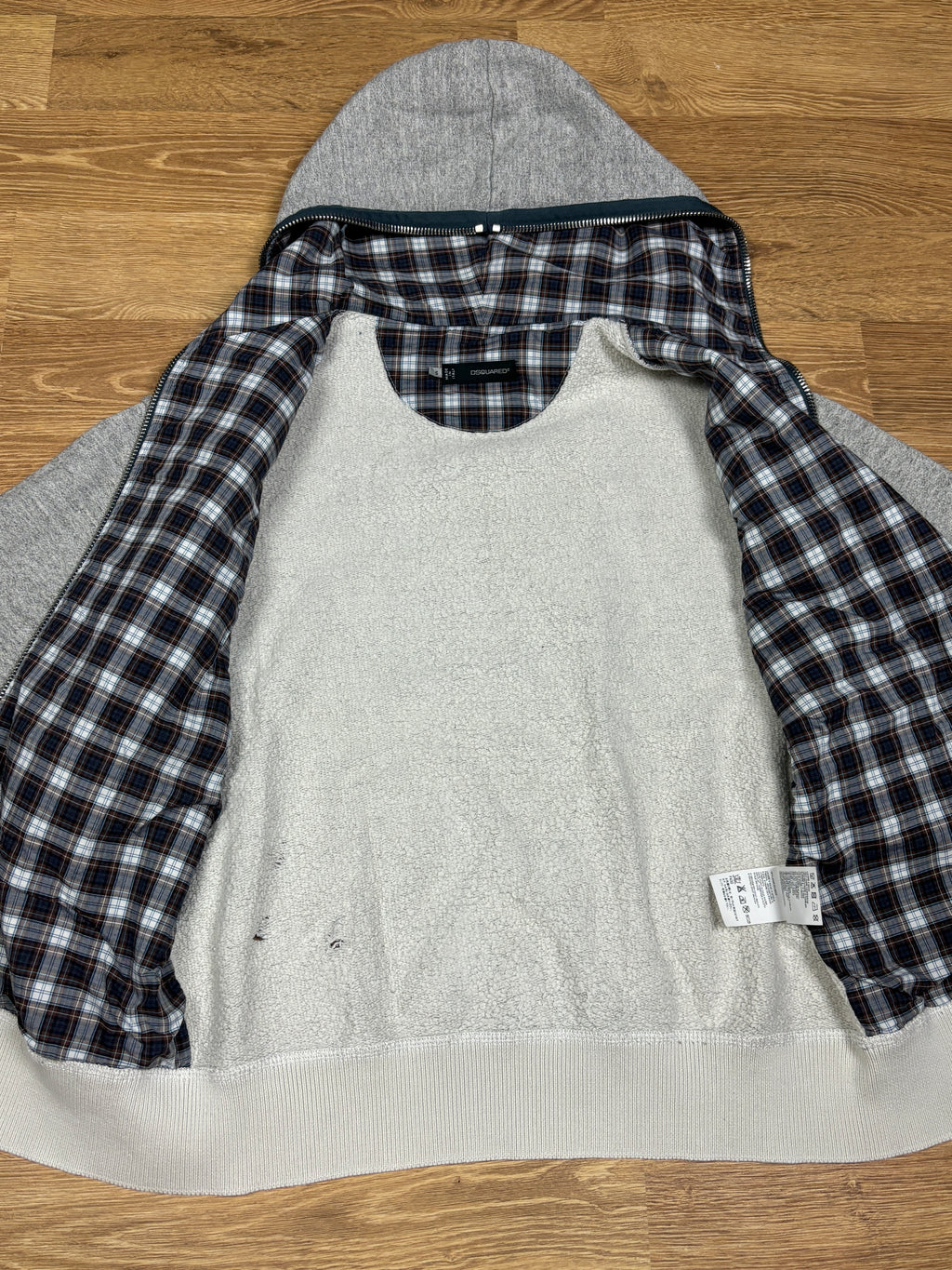2000s Dsquared2 Distressed Full Zip Hoodie