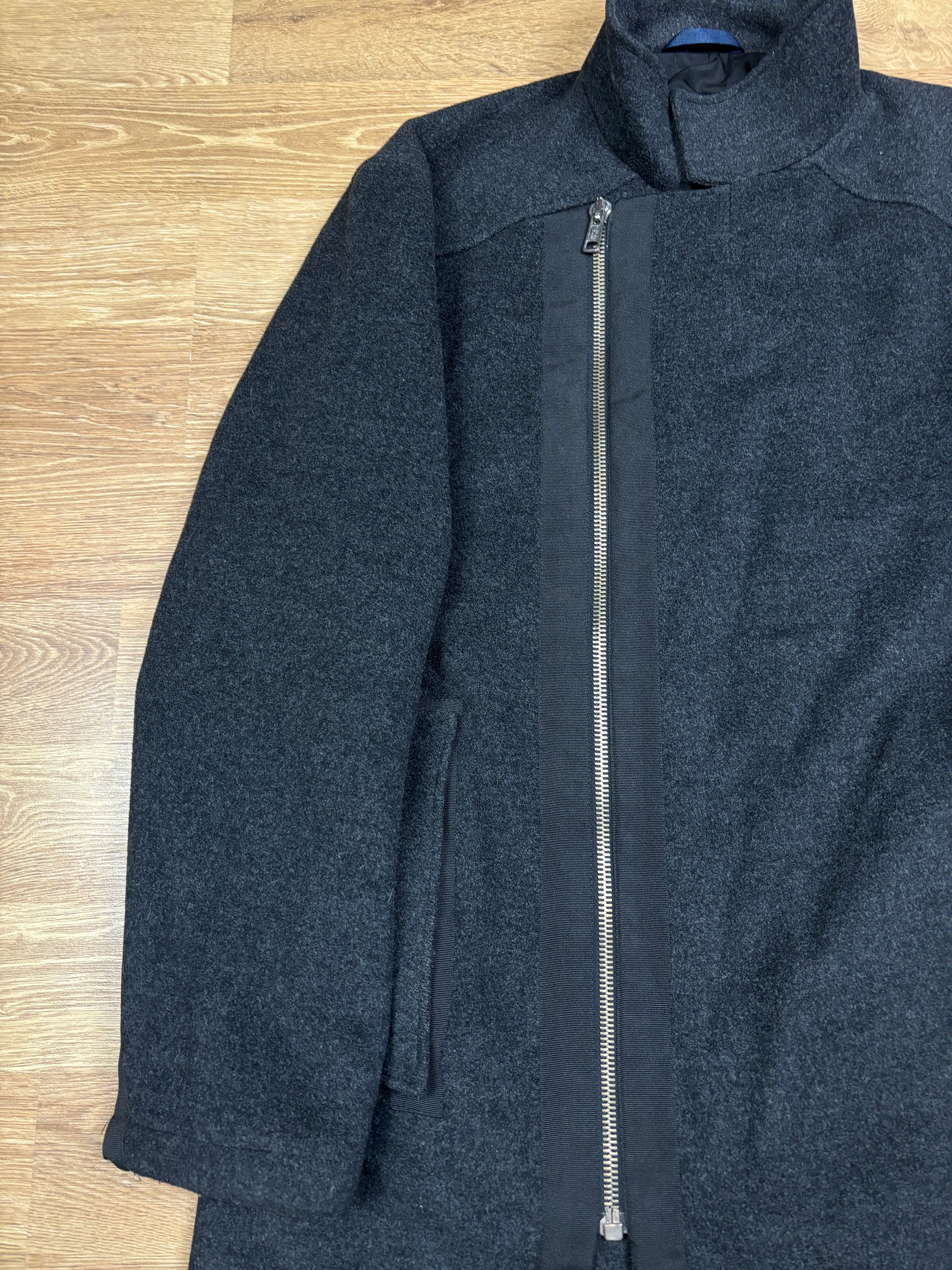 Abrigo asimétrico de lana vintage Kenzo Homme