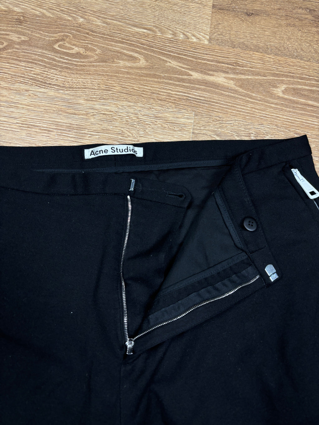 SS17 Acne Studios Full Zip Wide Leg Trousers