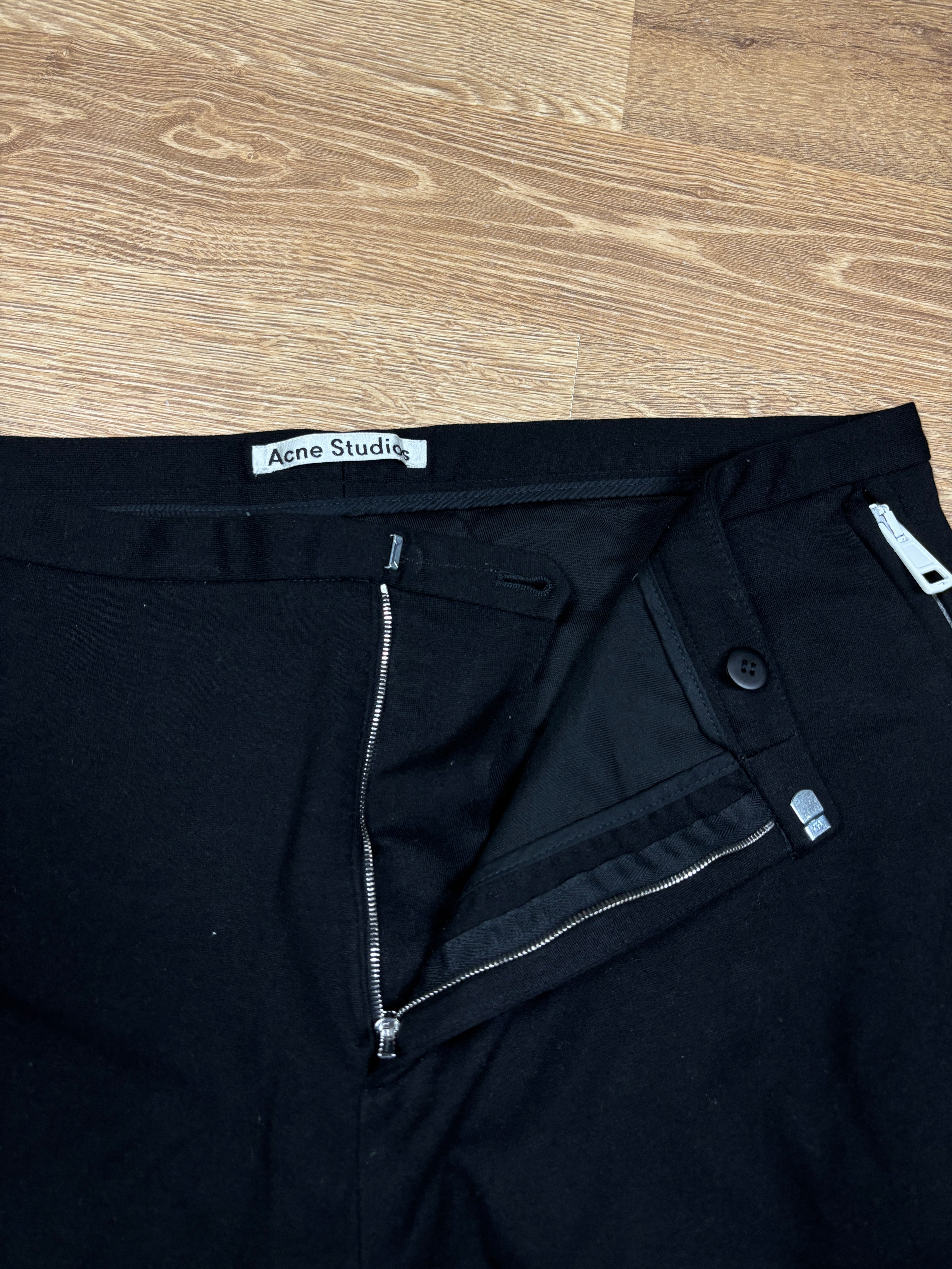 SS17 Acne Studios Full Zip Wide Leg Trousers