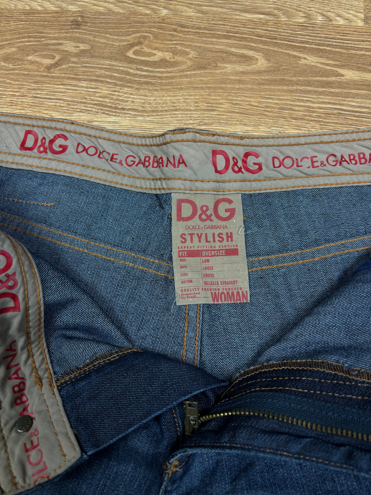 2000s Dolce & Gabbana Washed Wide-Leg Jeans