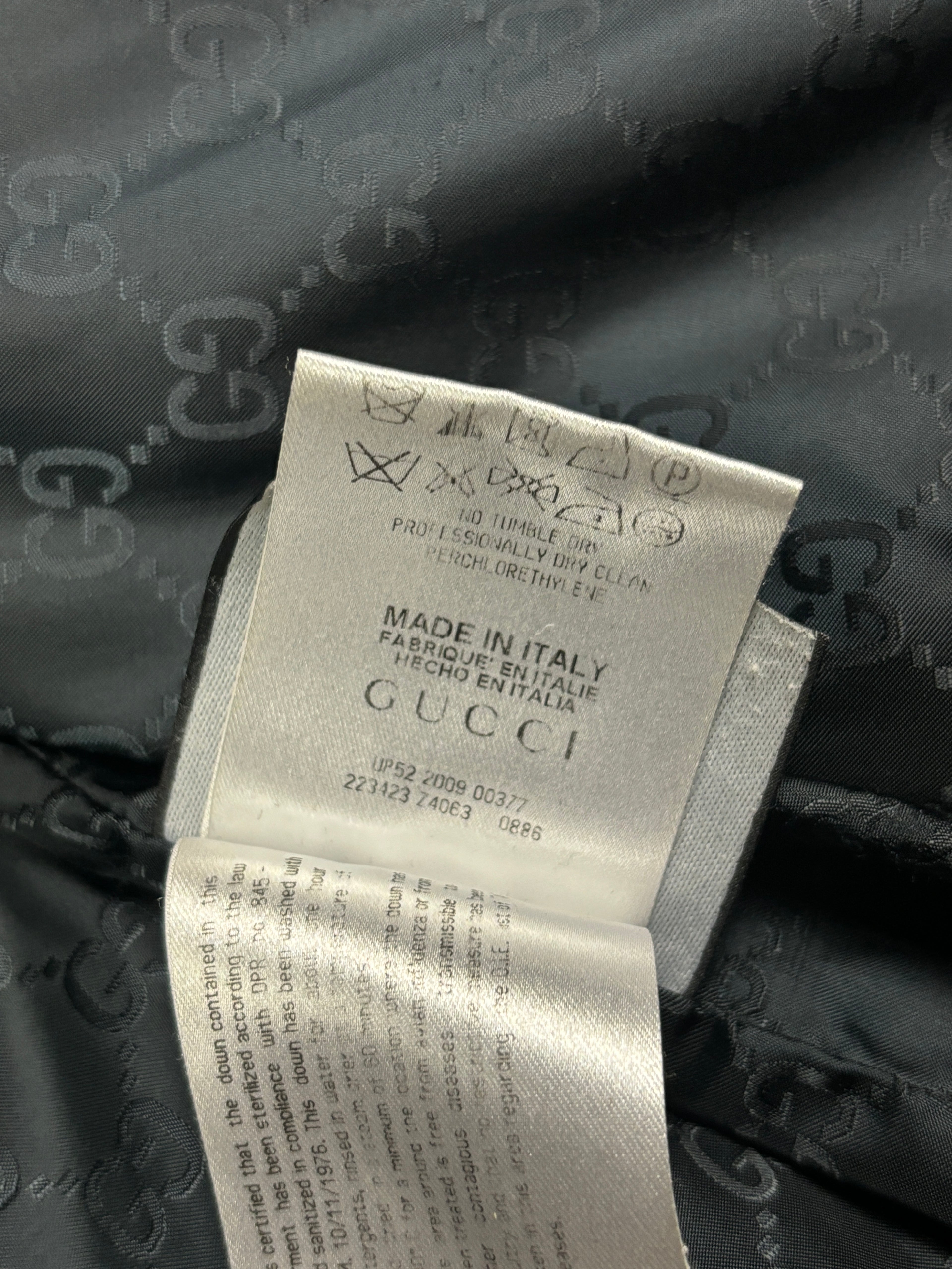 Gucci GG Monogram Lined Puffer Jacket