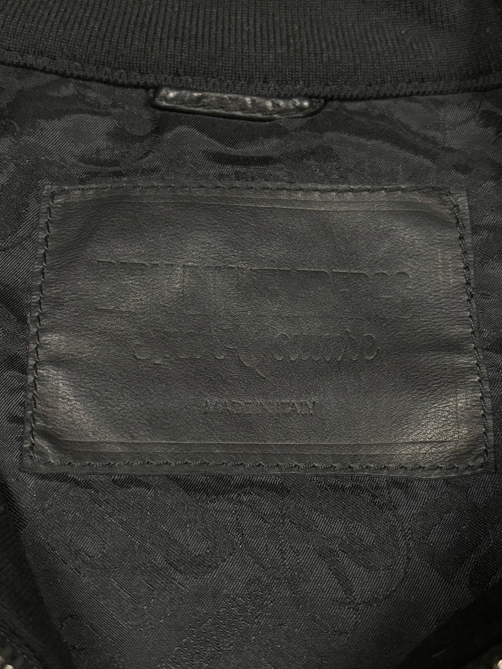 2000s Dirk Bikkembergs Black Leather Bomber Jacket