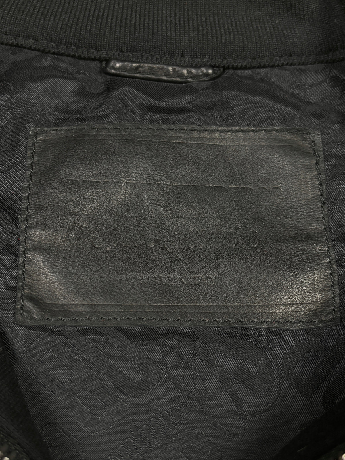 2000s Dirk Bikkembergs Black Leather Bomber Jacket