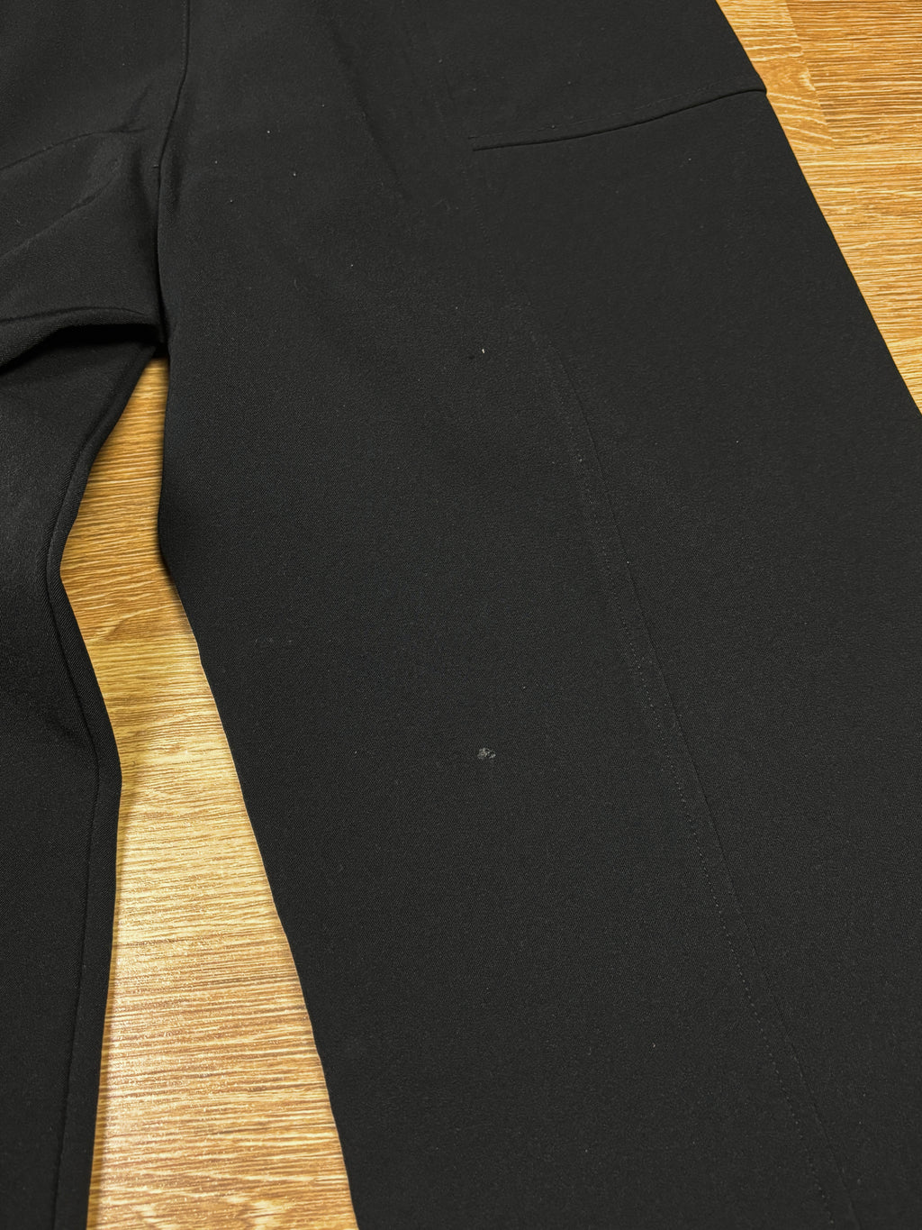 2000s Marithé François Girbaud Black Wide Leg Zip Trousers
