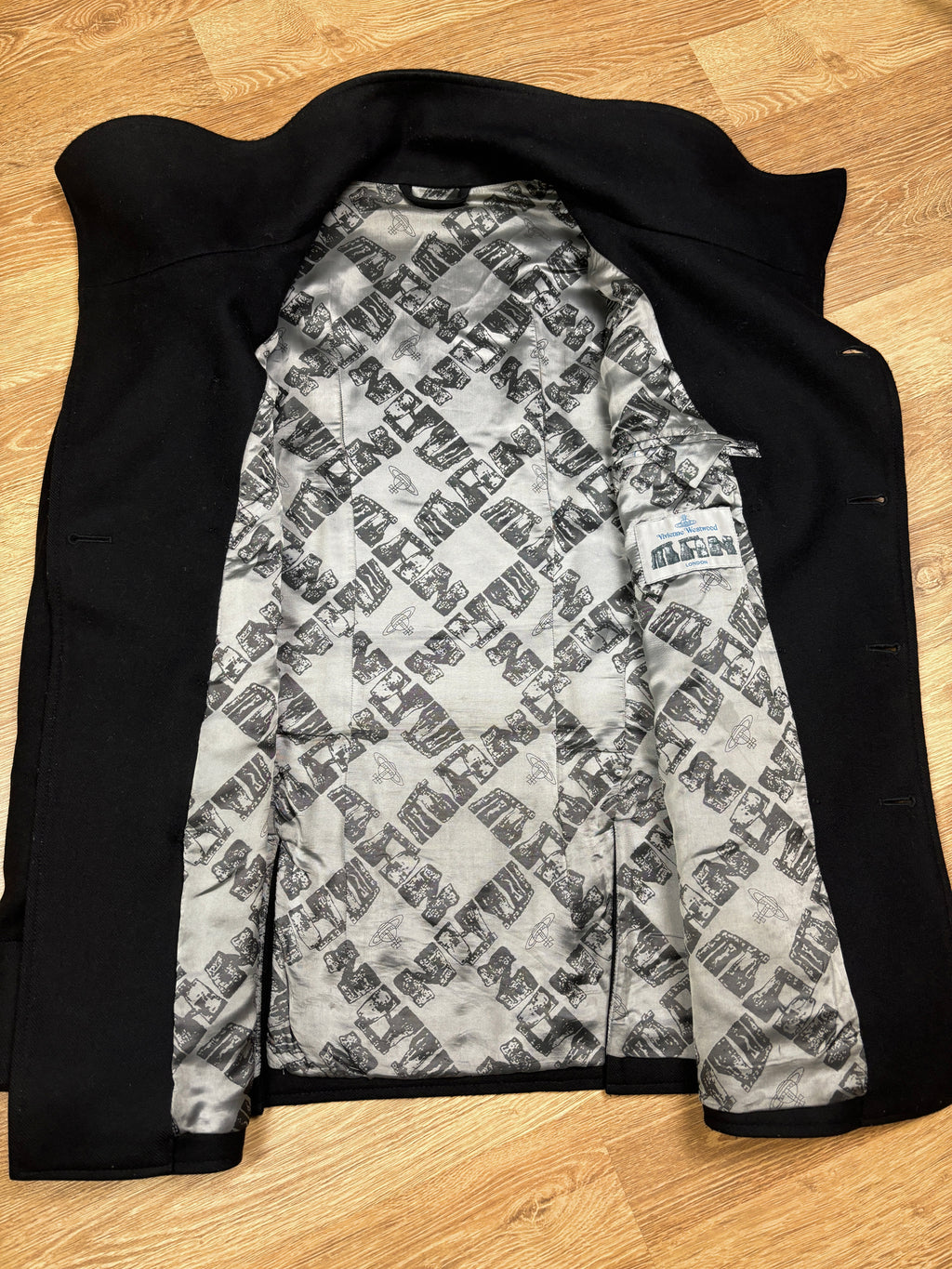 Vivienne Westwood Woolen Double Breasted Strap Coat