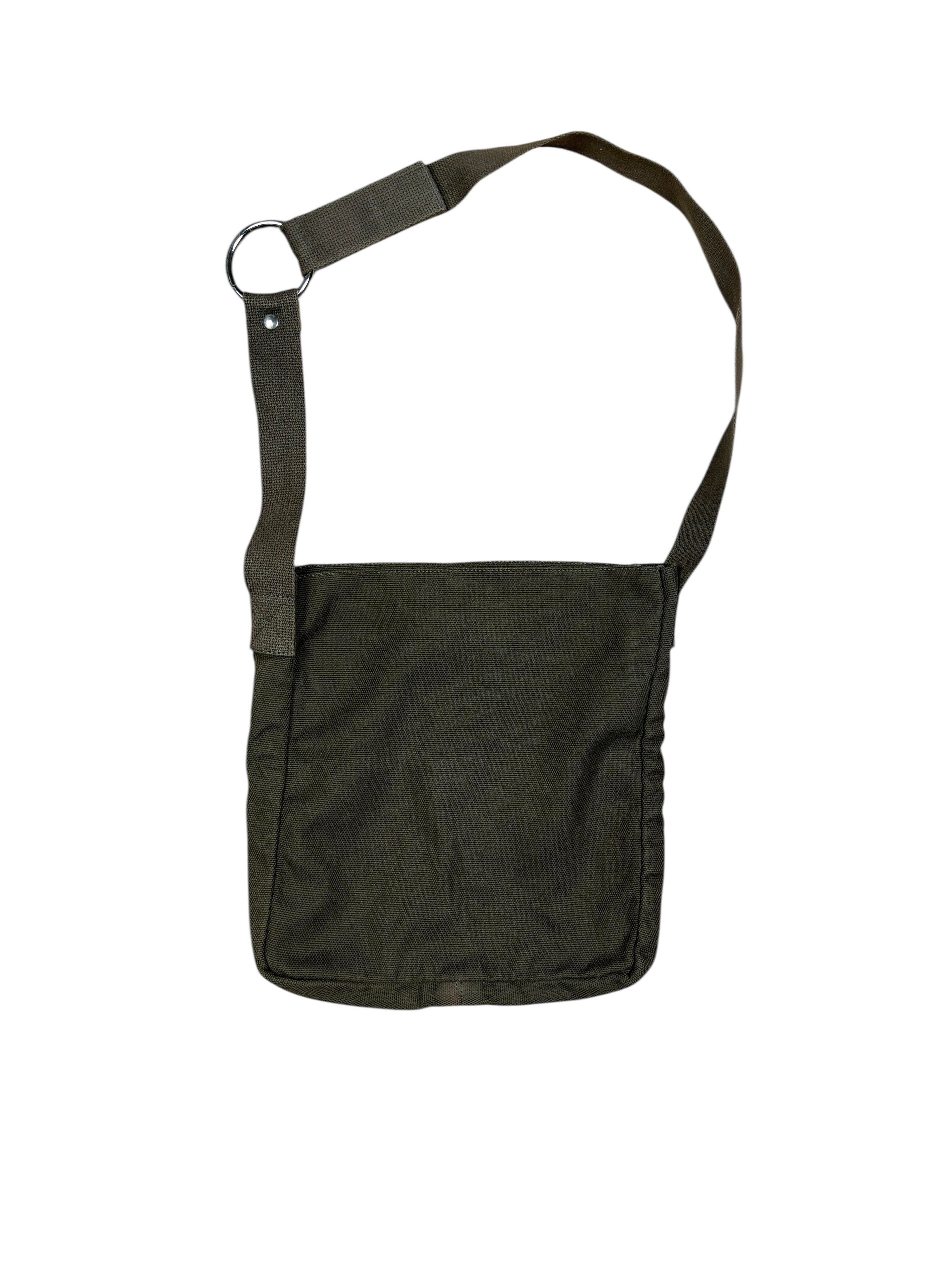 Dolce & Gabbana Canvas Shoulder Bag with Red Leather Phoenix