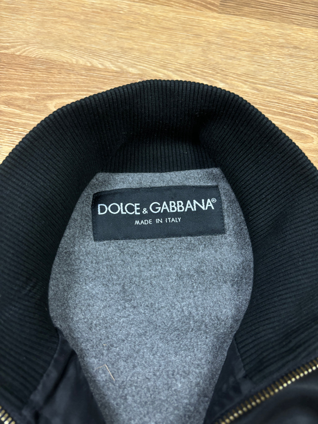 2000s Dolce & Gabbana Military Patch Nylon Bomber Jacket