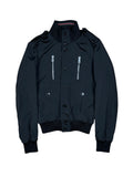 Gucci Black Nylon Jacket with Web Collar