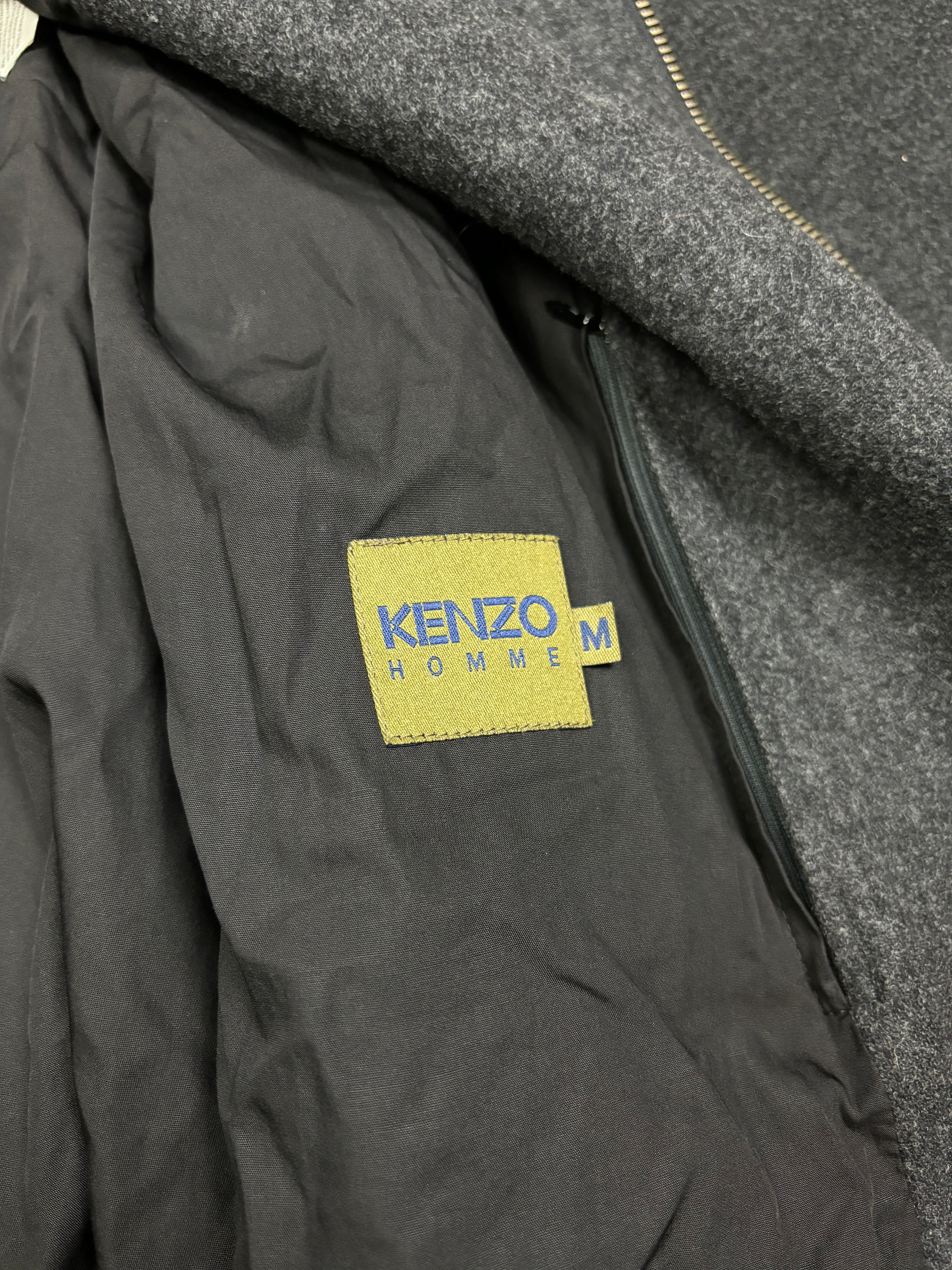 Abrigo asimétrico de lana vintage Kenzo Homme