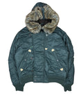 Chaqueta Bomber con Capucha de Pelo Sintético Diesel de los 2000