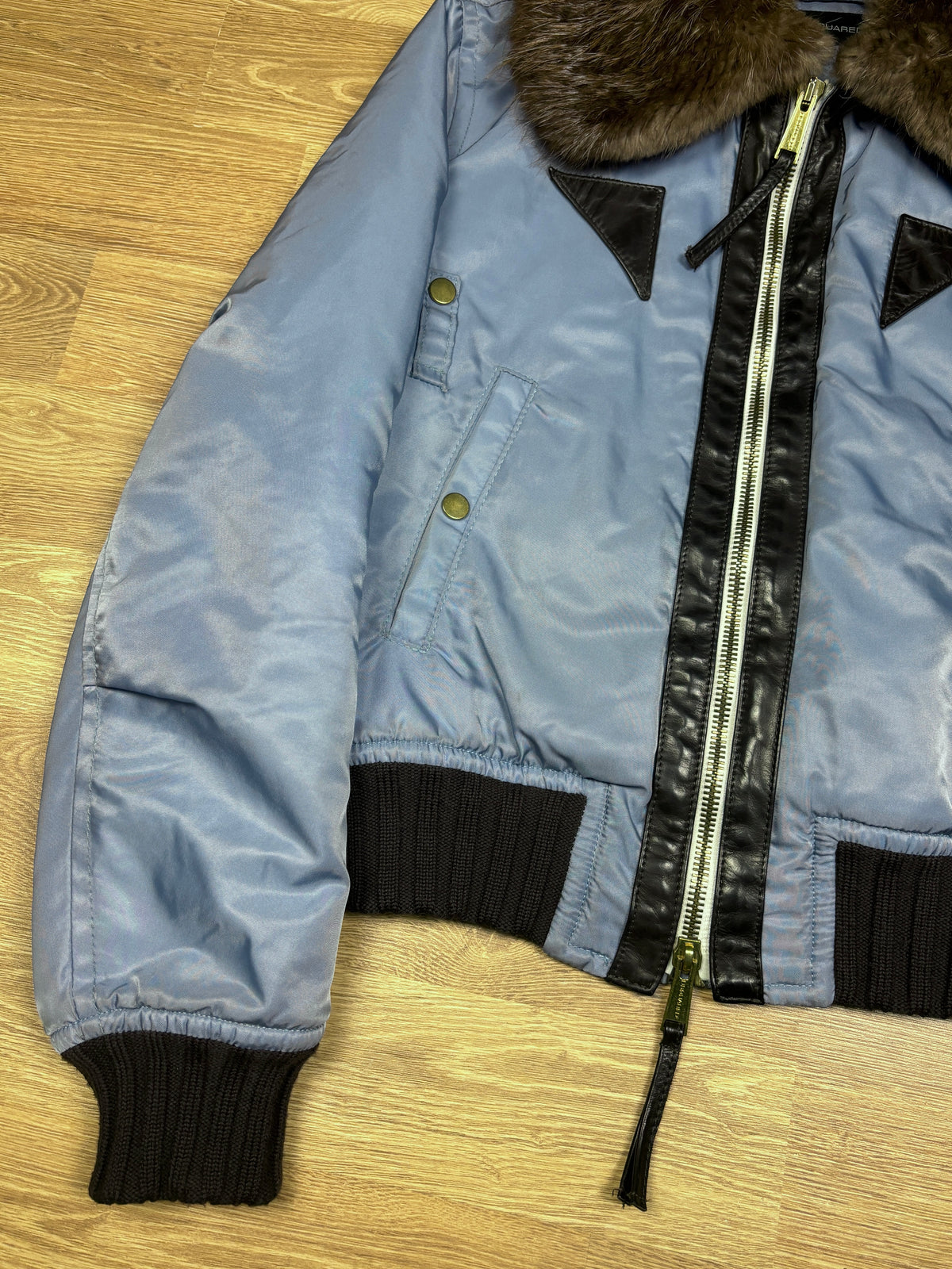Dsquared2 AW2004 Runway Fur Collar Bomber Jacket