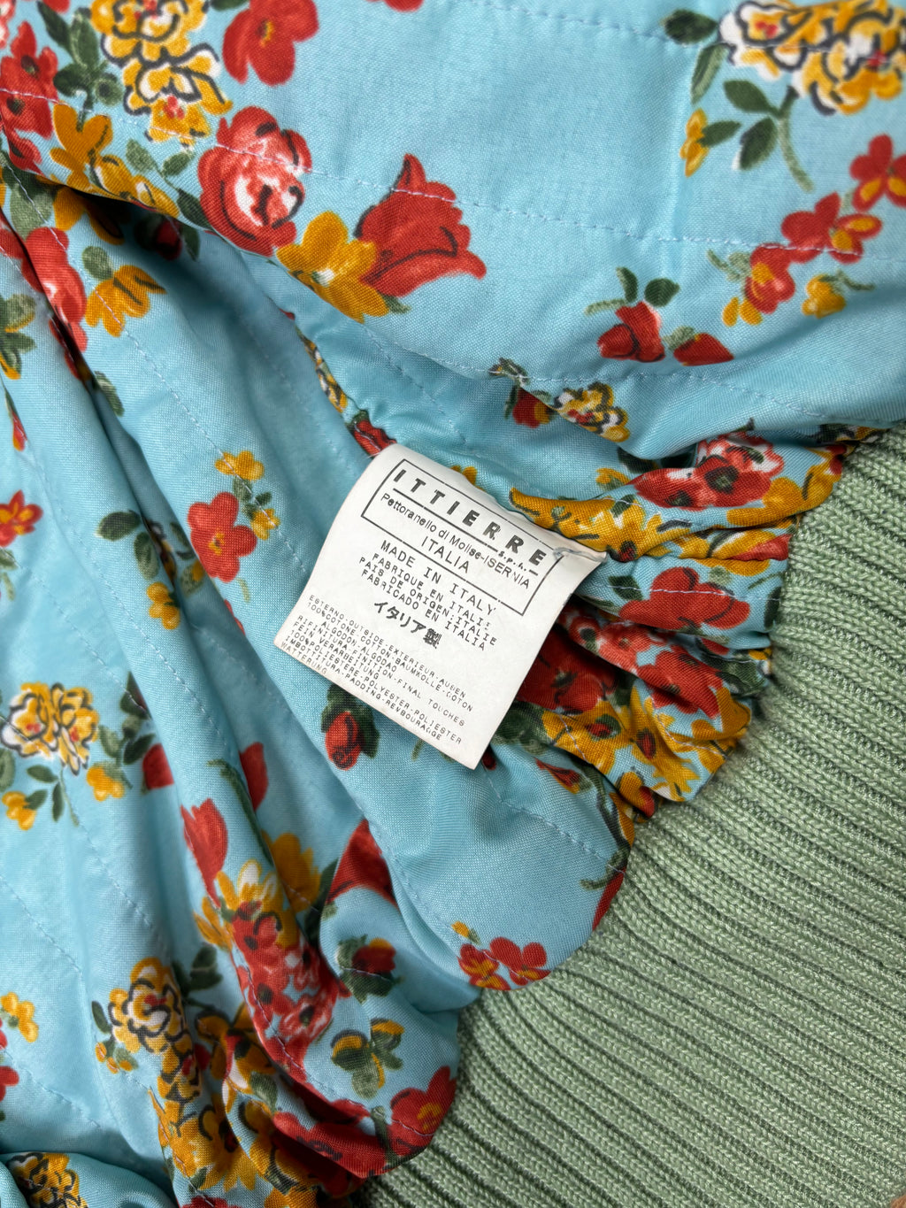 Dolce & Gabbana 2000s Denim Jacket with Ribbed Collar and Floral Lining