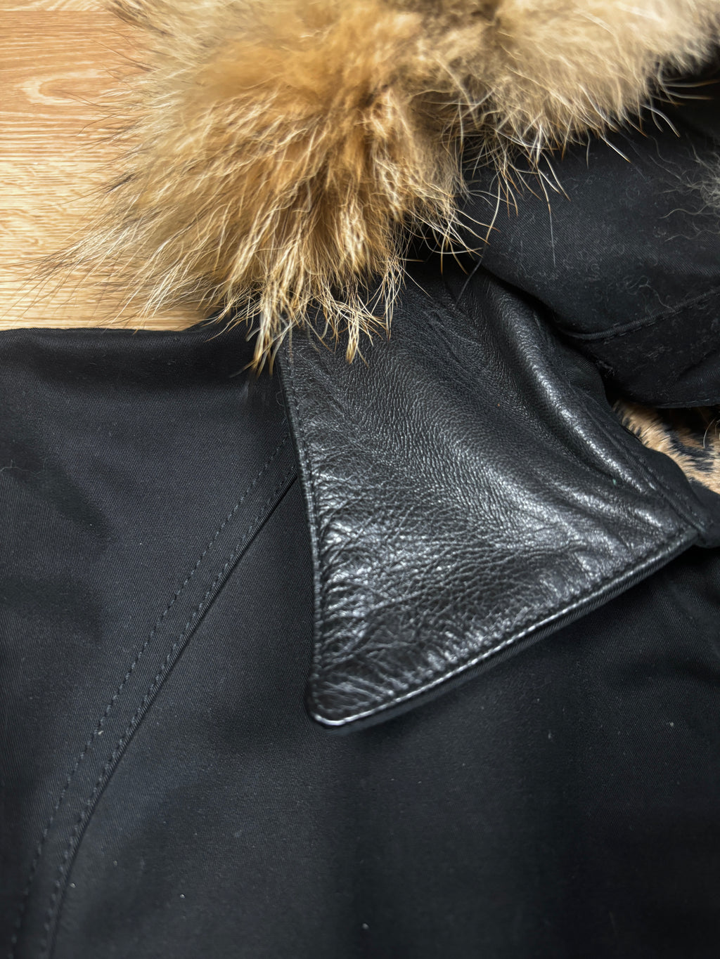 Andrew Mackenzie Fur Collar Leopard Lined Jacket