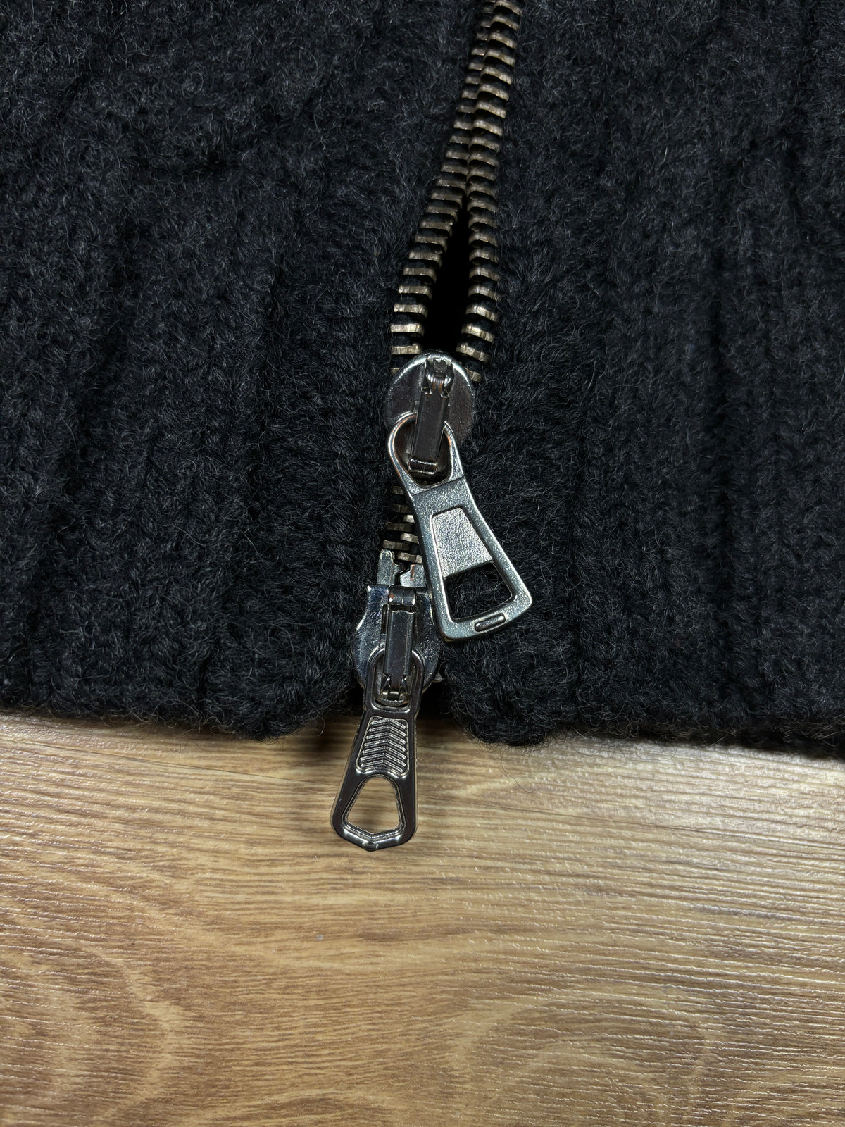 2000s Dsquared2 Heavy Wool Knit Zip Sweater