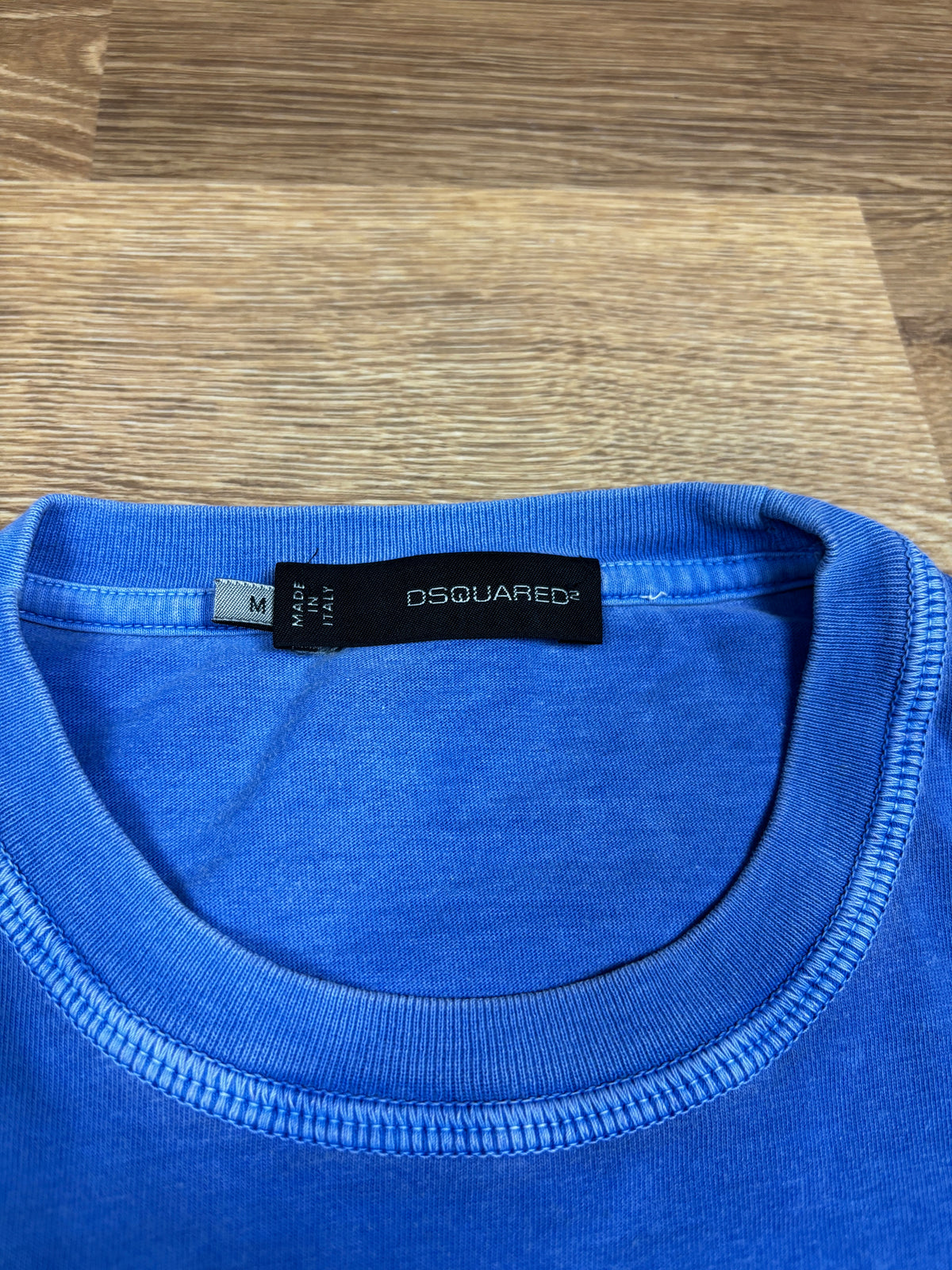2000s Dsquared2 Blue Graphic T-Shirt