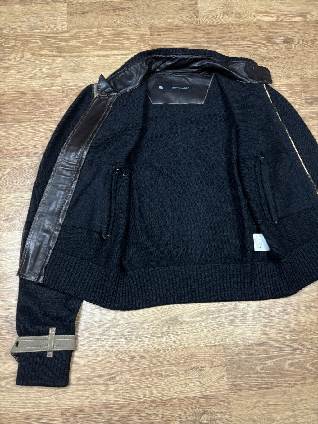Dsquared2 AW2004 Wool Knit Paneled Zip Up