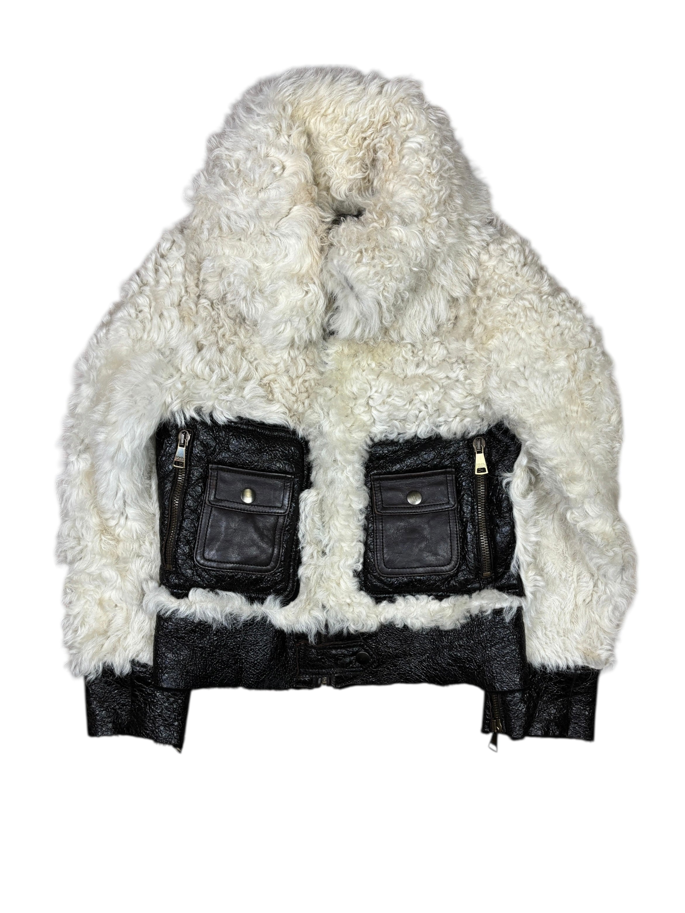 Dolce & Gabbana Lamb Leather Shearling Jacket