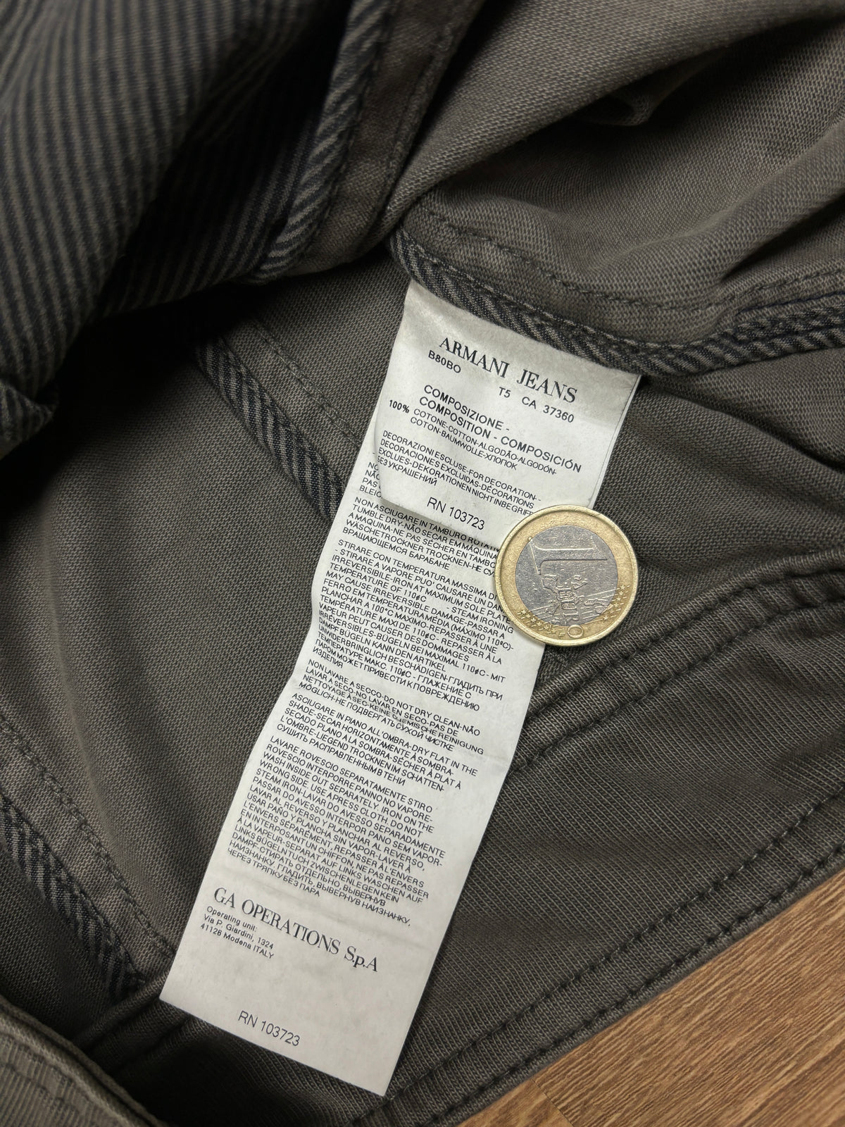 2000s Armani Jeans Asymmetrical Zip Jacket