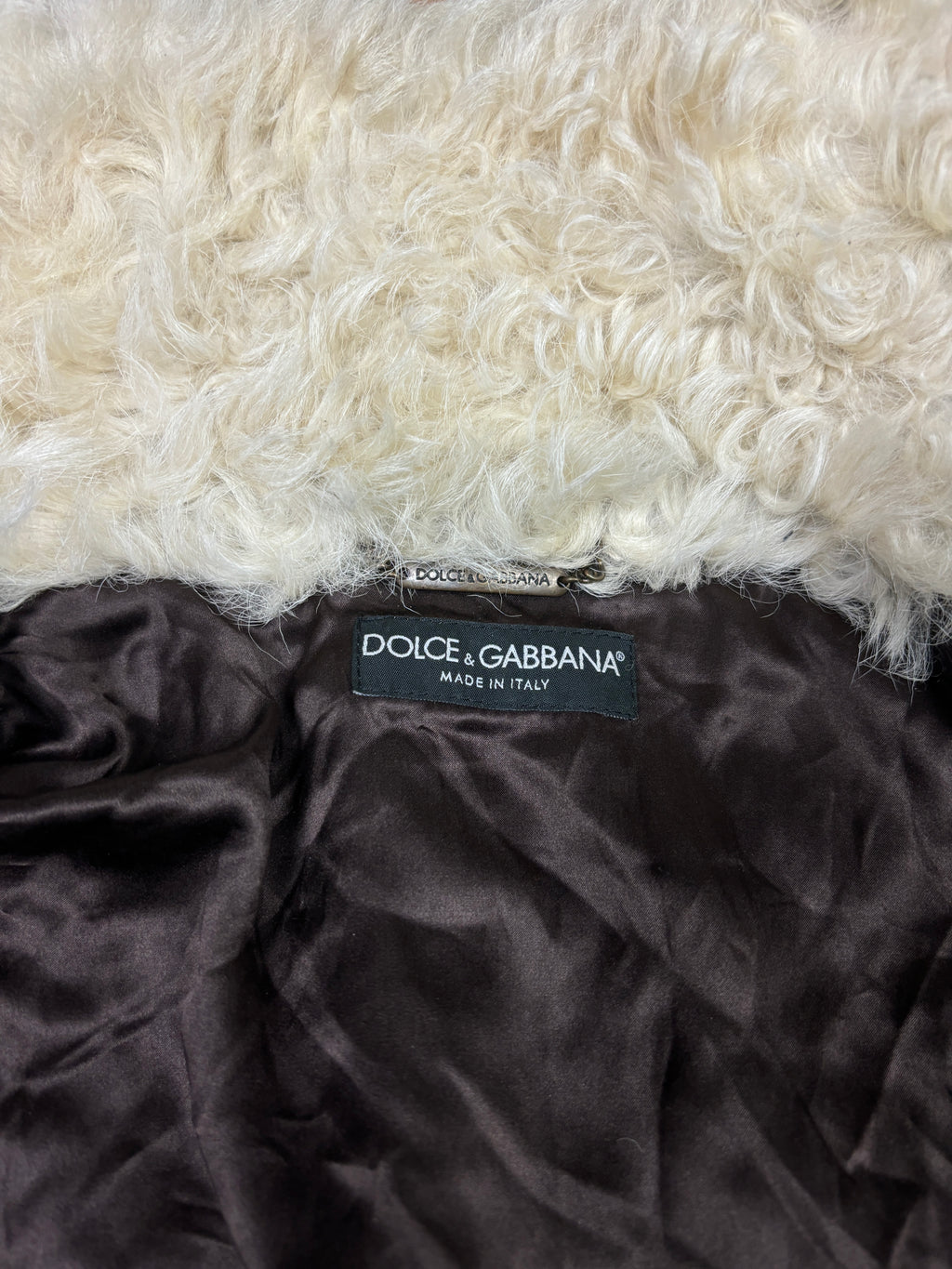 Dolce & Gabbana Lamb Leather Shearling Jacket