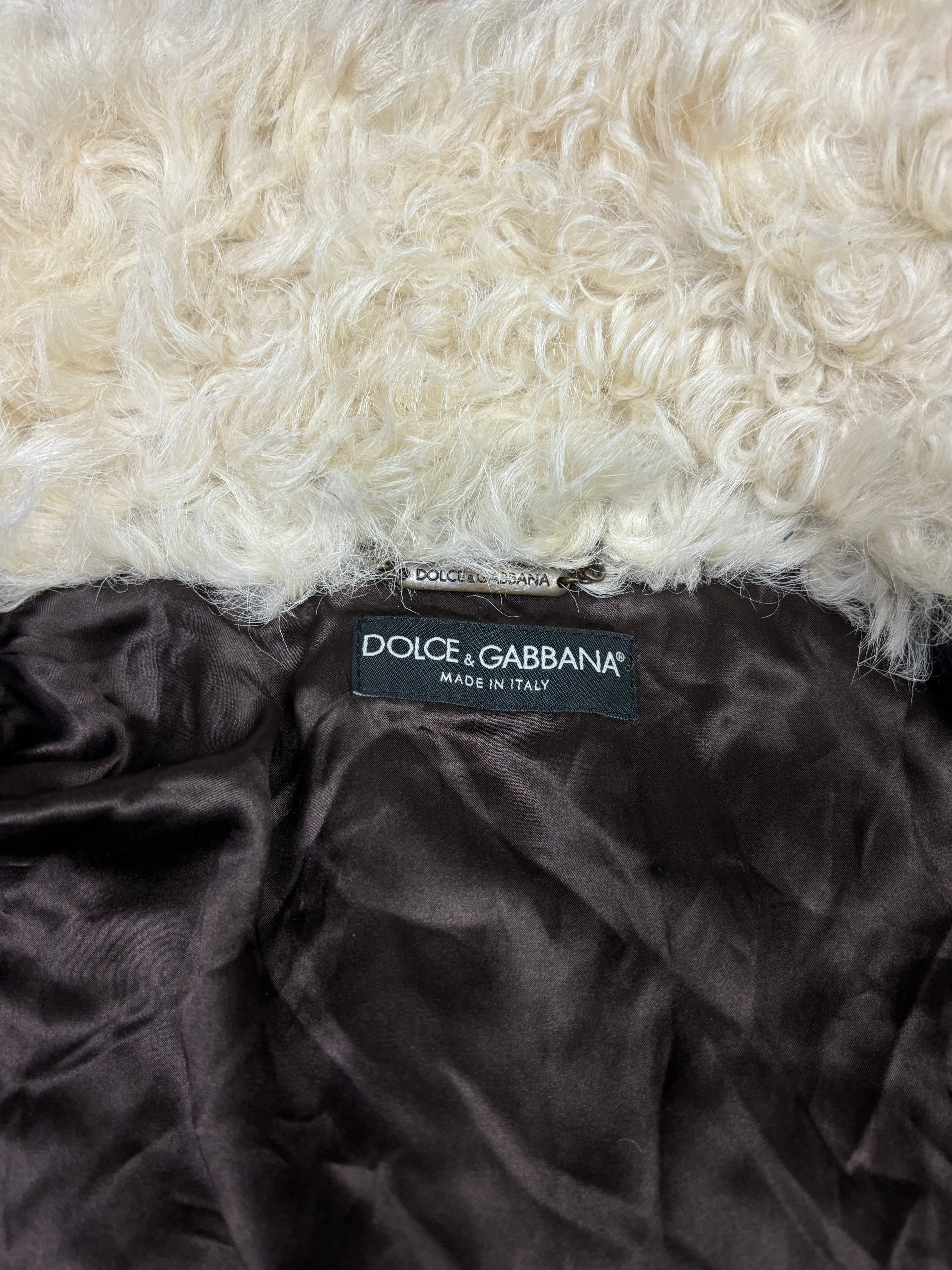 Dolce & Gabbana Lamb Leather Shearling Jacket