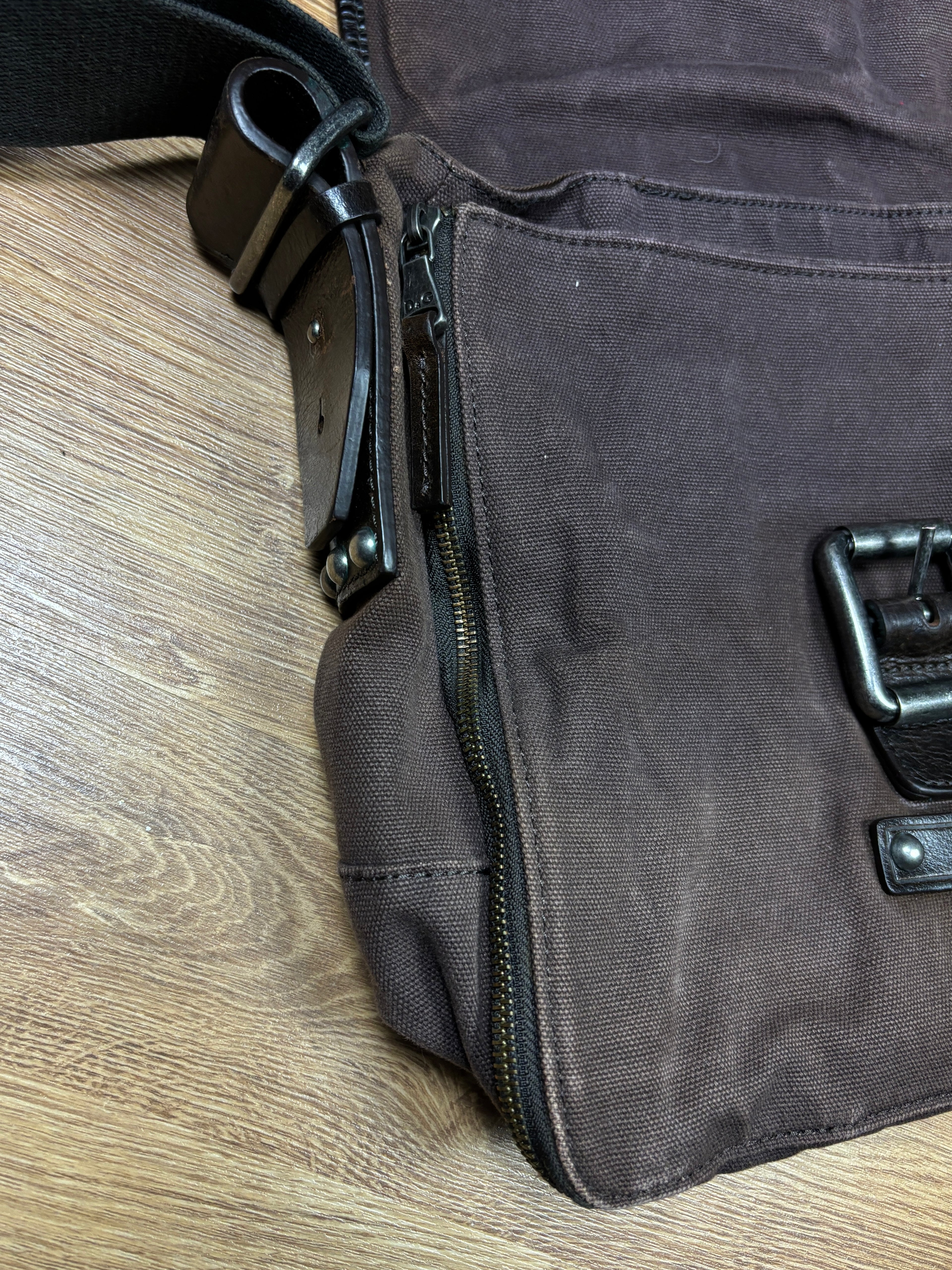 Dolce & Gabbana Brown Canvas Messenger Bag