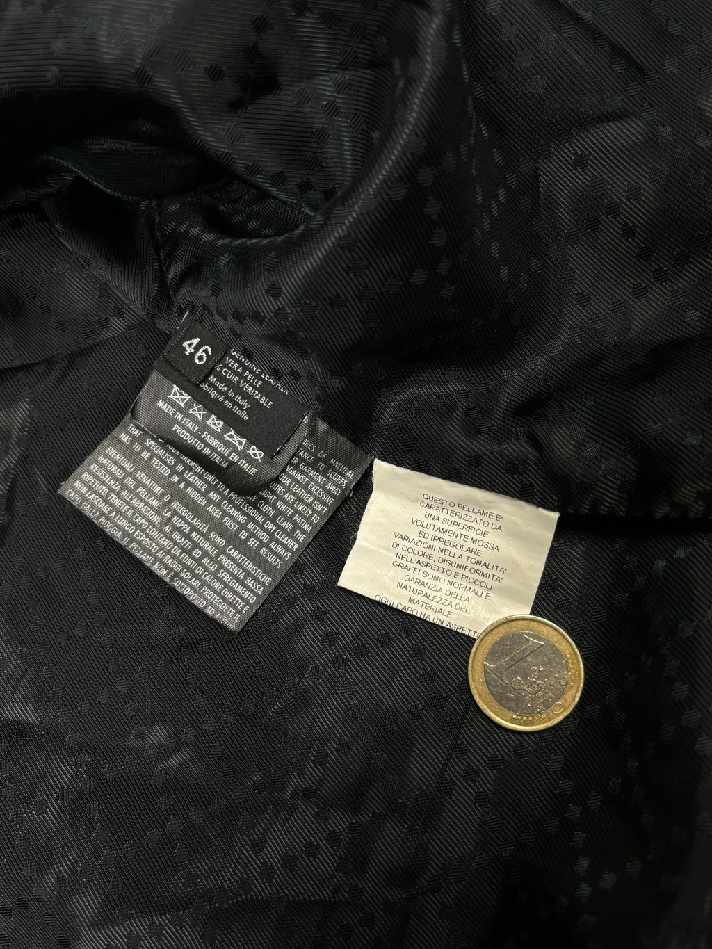 Chaqueta bomber de piel con franja web de Gucci de los 2000