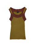 Tank top de punto acanalado con panel de Gucci de los 2000