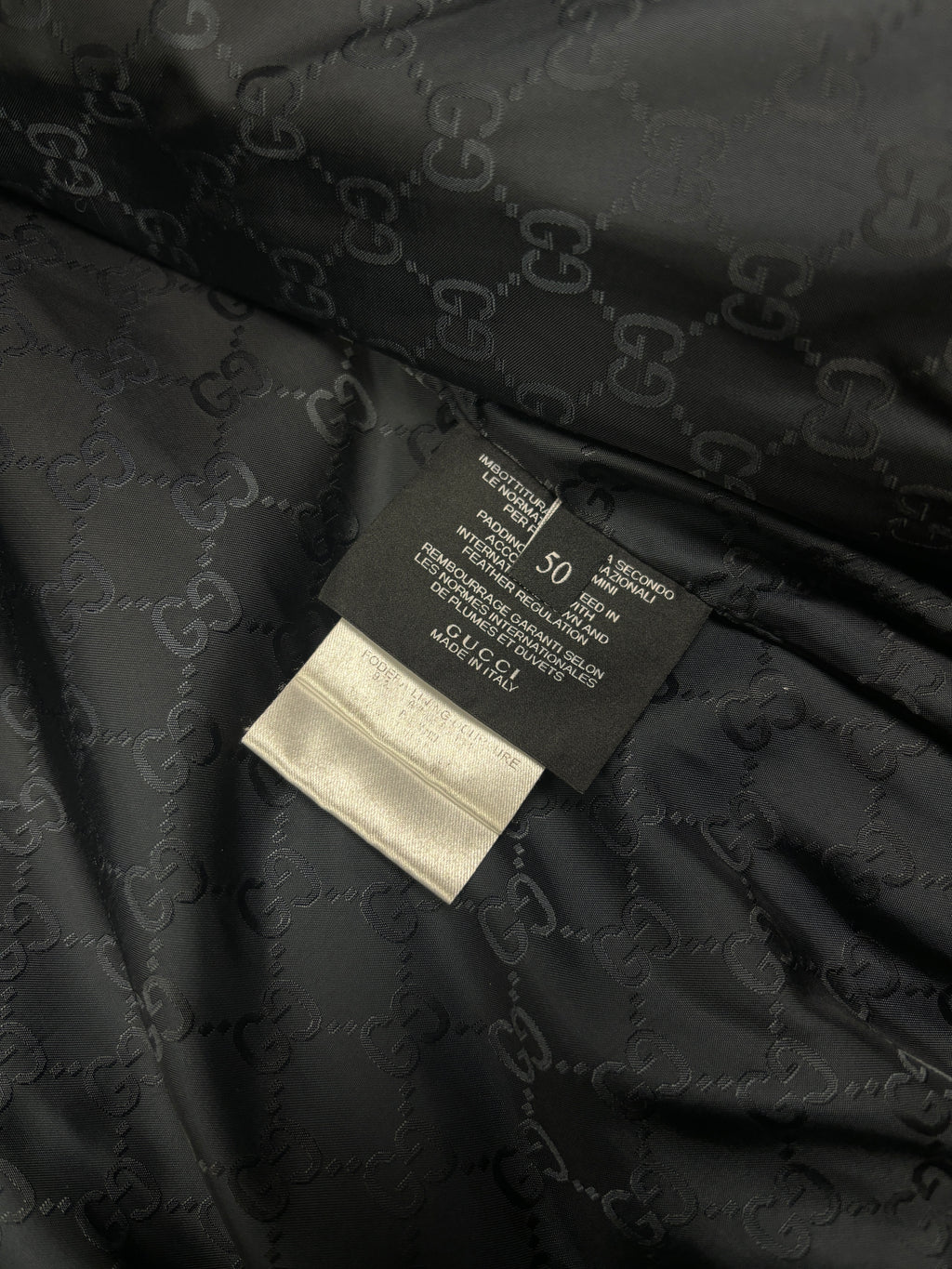 Gucci GG Monogram Lined Puffer Jacket