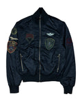 2000s Dolce & Gabbana Military Patch Nylon Bomber Jacket