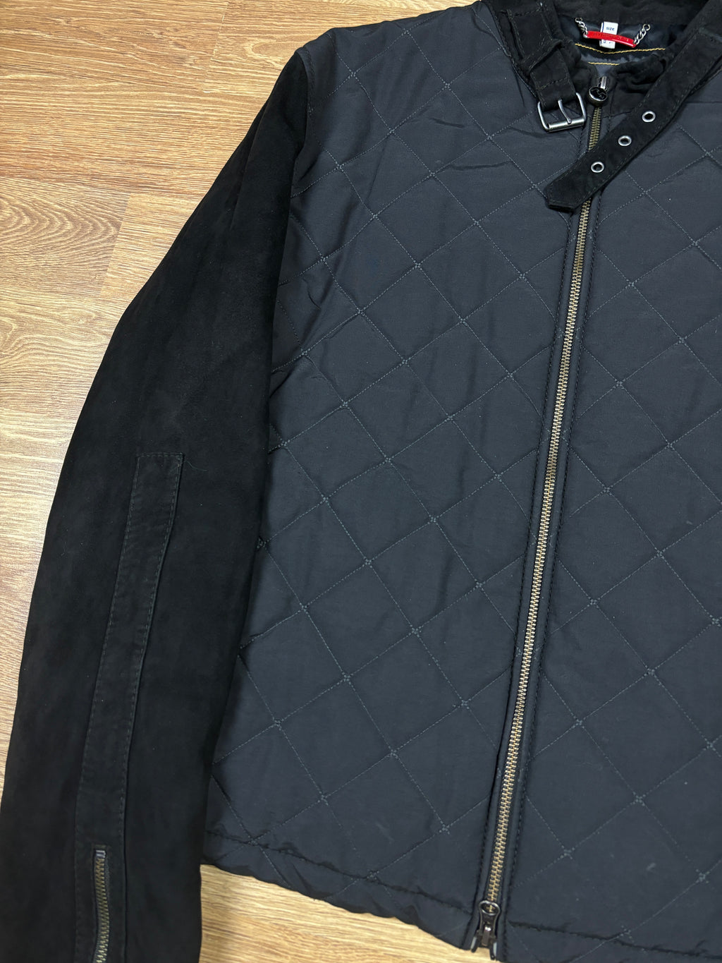 Armani Jeans AW2011 Leather Panel Biker Jacket