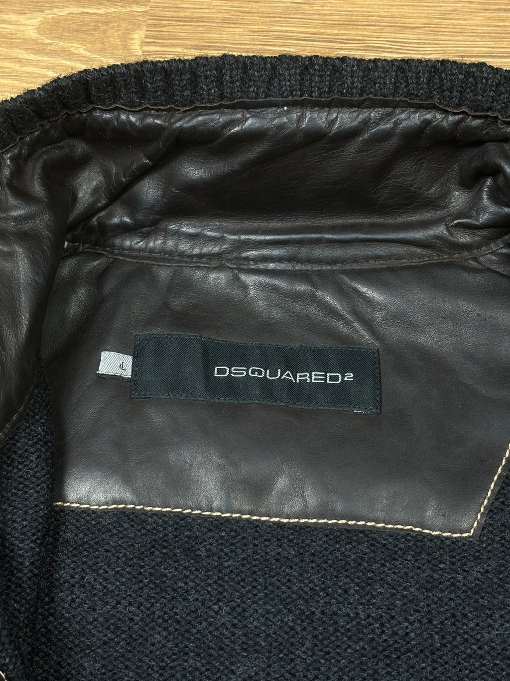 Dsquared2 AW2004 Wool Knit Paneled Zip Up