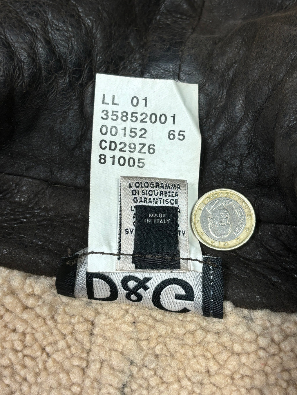 2000s Dolce & Gabbana Leather Shearling Biker Jacket